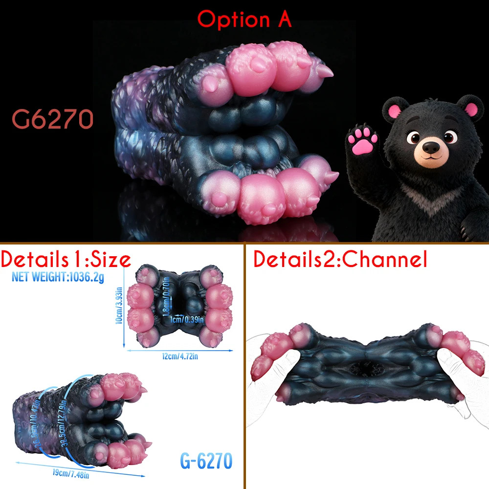 Paw Shape Silicone Male Masturbator Penis Training Sex toys for Men Pocket Pussy