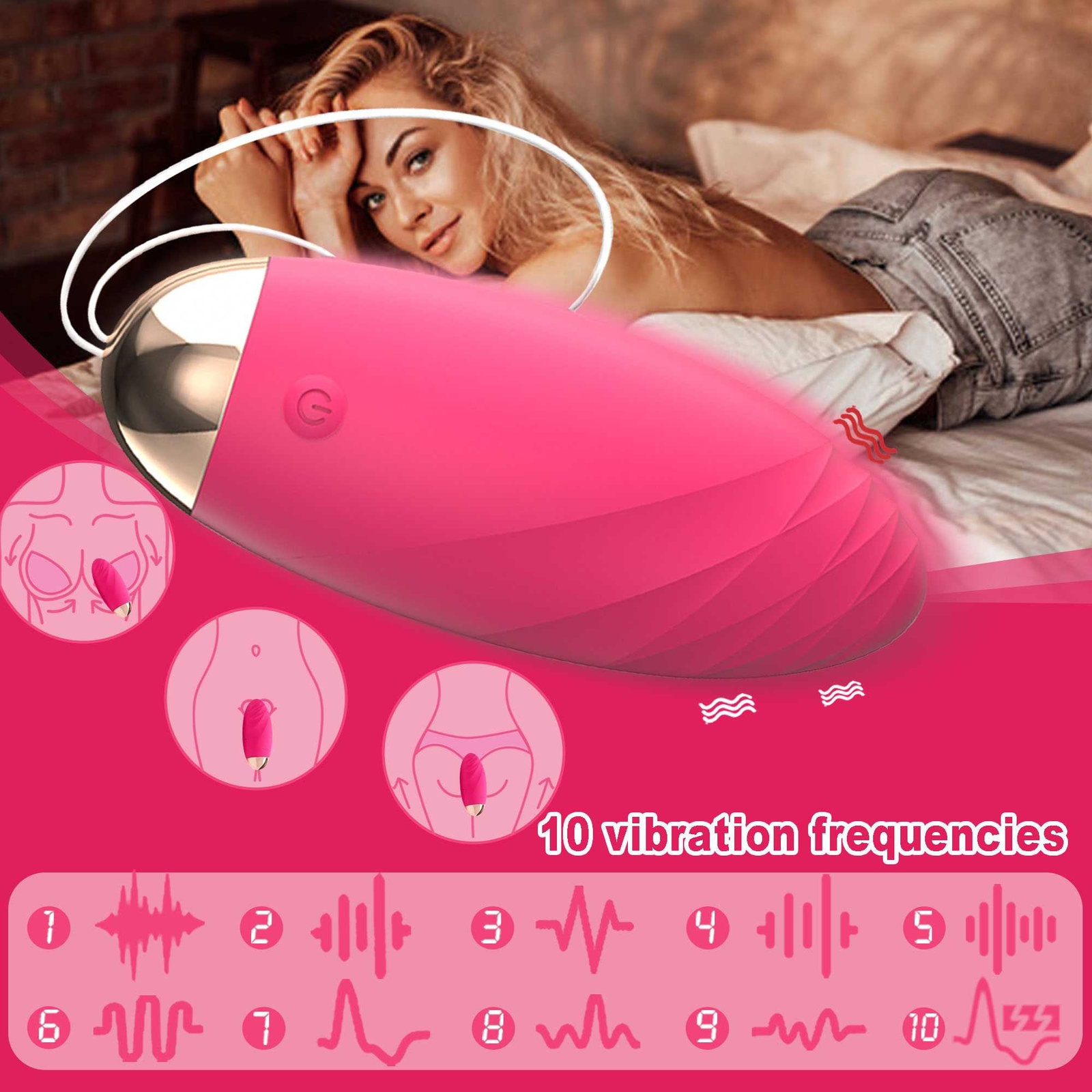 Bullet Egg Vibrator Remote Control G-Spot Dildo Massager Women Sex Toy Wireless