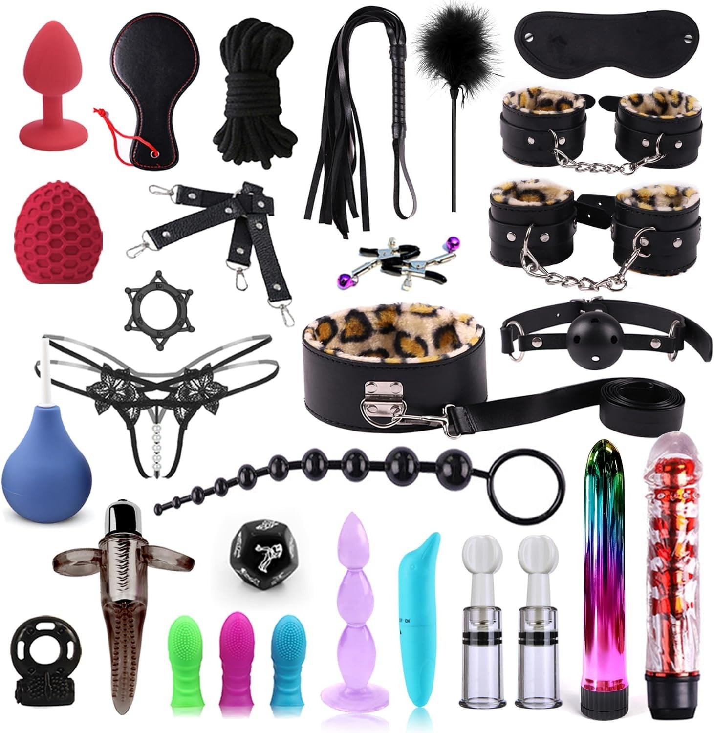 BDSM Kit Bondage Restraint Set for Couples Adult Toys Kinky Sex Accessories