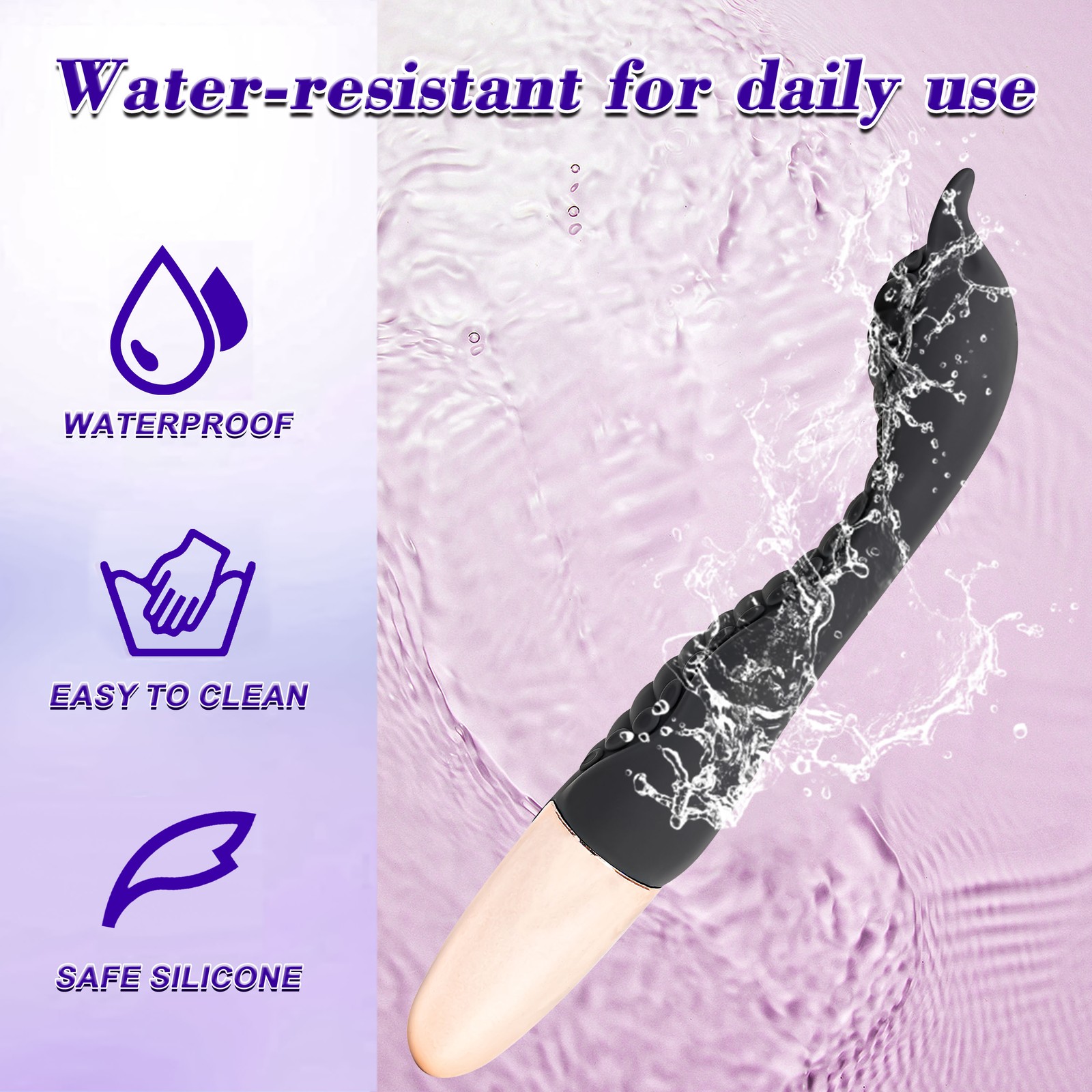 Vibrator Dildo Rechargeable G-spot Clit Massager Wand Adult Sex Toys for Women
