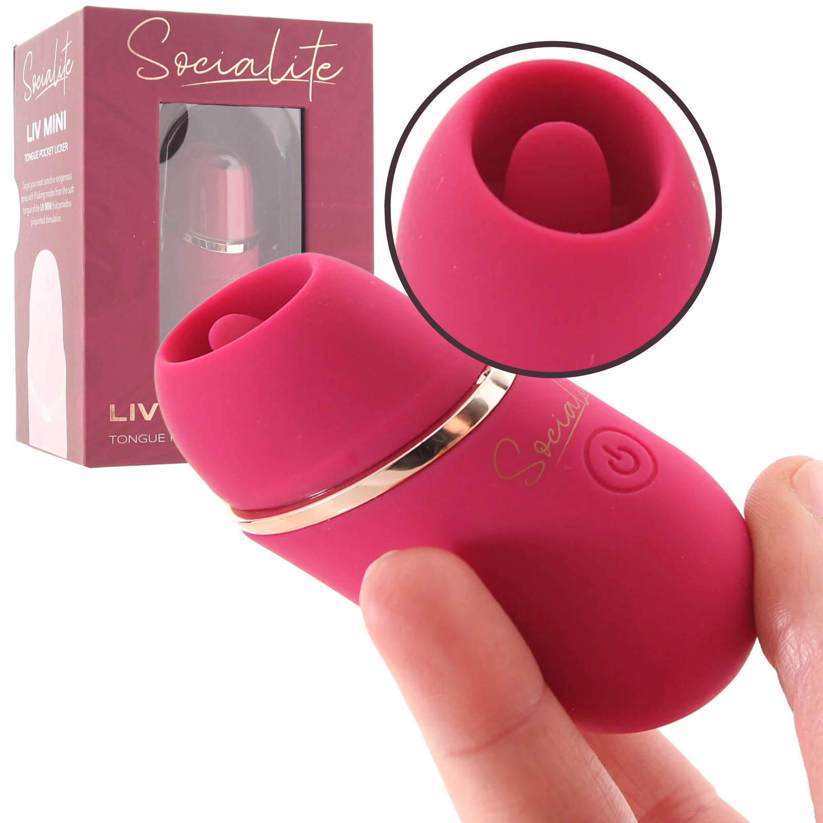 Mini Tongue Rechargeable Silicone Pocket Licker Oral Sex Vibrator Sex Toy Women