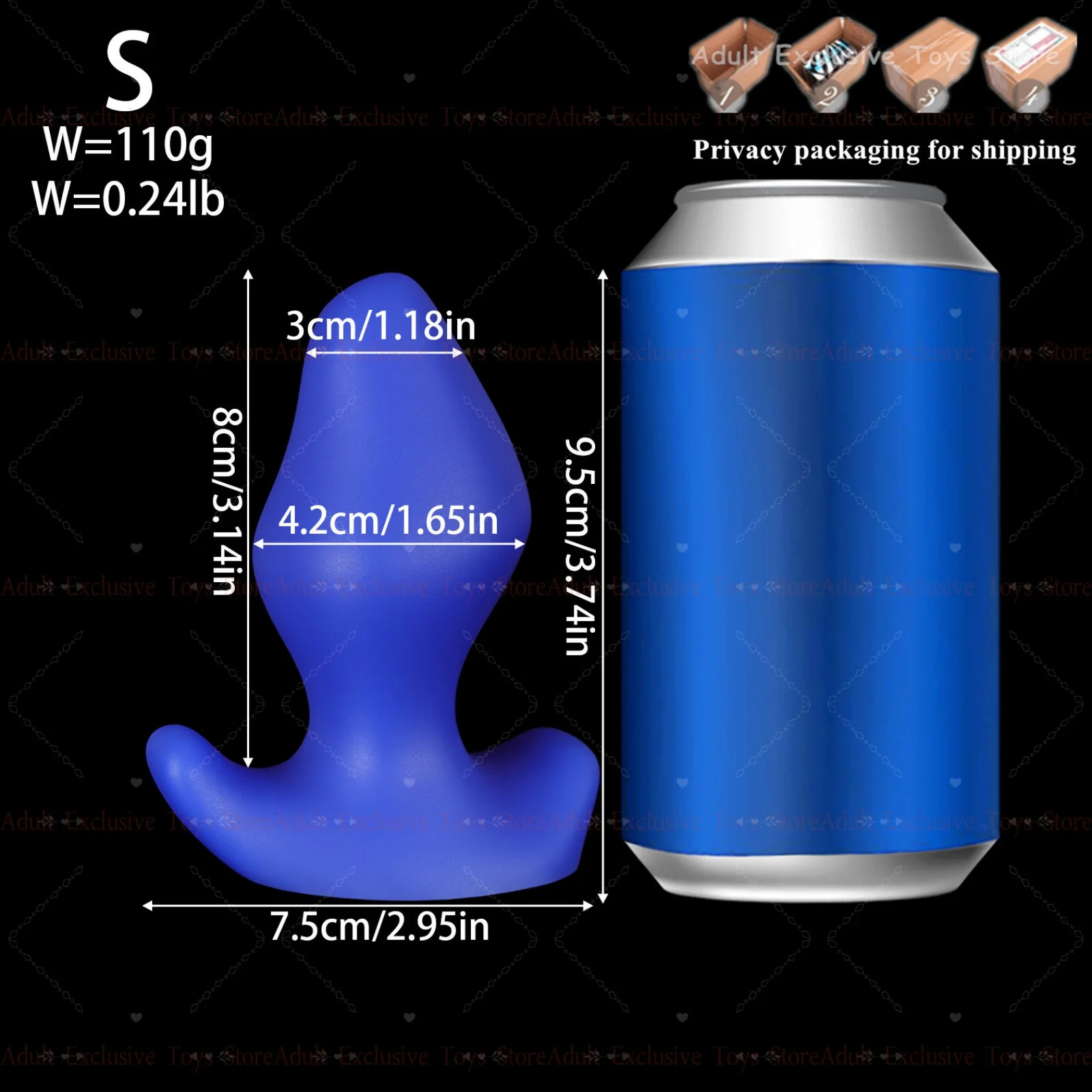 4 Sizes Huge Anal Plug Comfortable Silicone Anal Dildo Butt Plug Anal Sex Toys