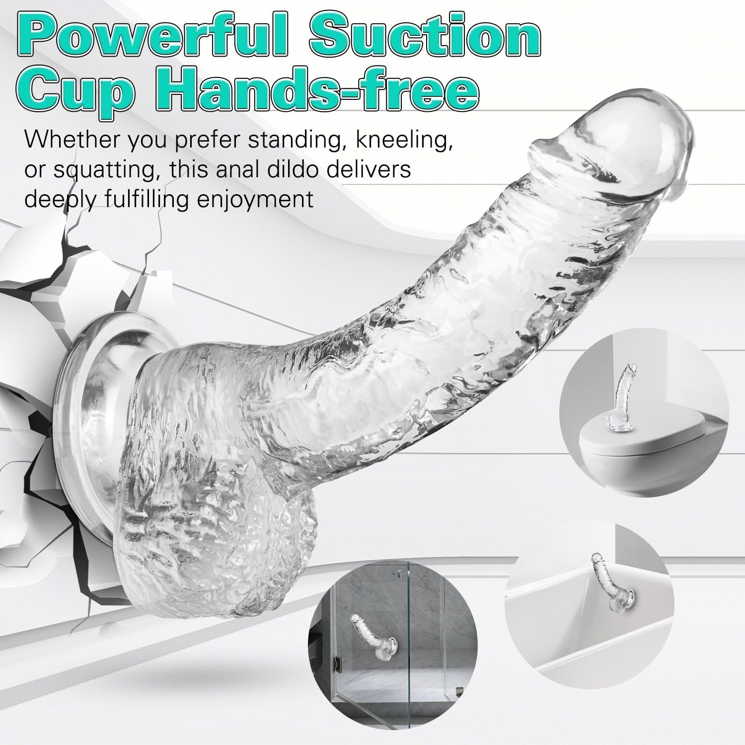 Realistic Clear Dildo 7.3 Inch with Waterproof Design for Enhanced Stimulation