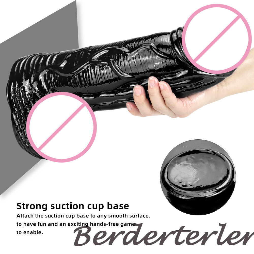Black /Flesh Huge Dildo Prostate Massage Vaginal Anal Plug Stimulator Sex Toys