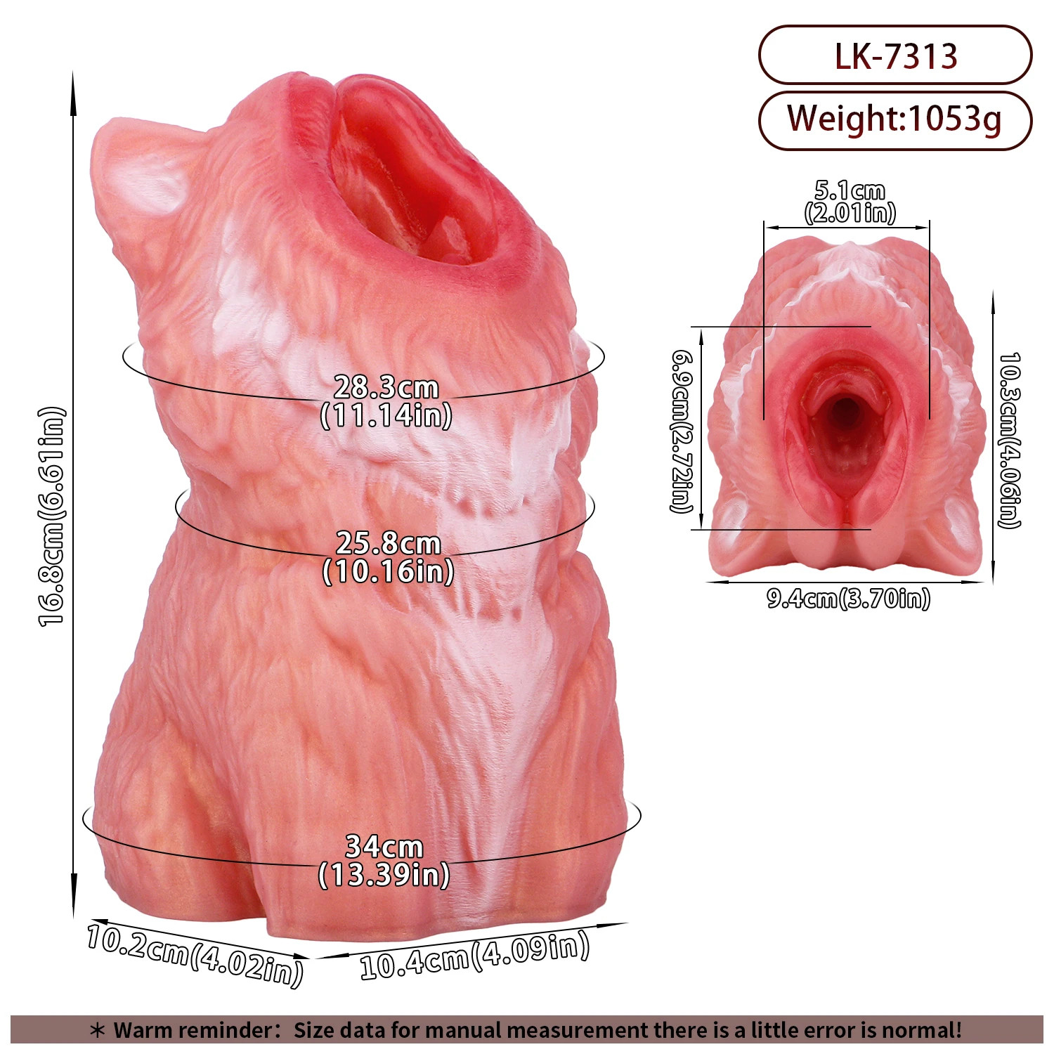 Fantasy Monster Masturbator Stoker Soft Silicone Pussy & Anal Cup Male Sex Toy
