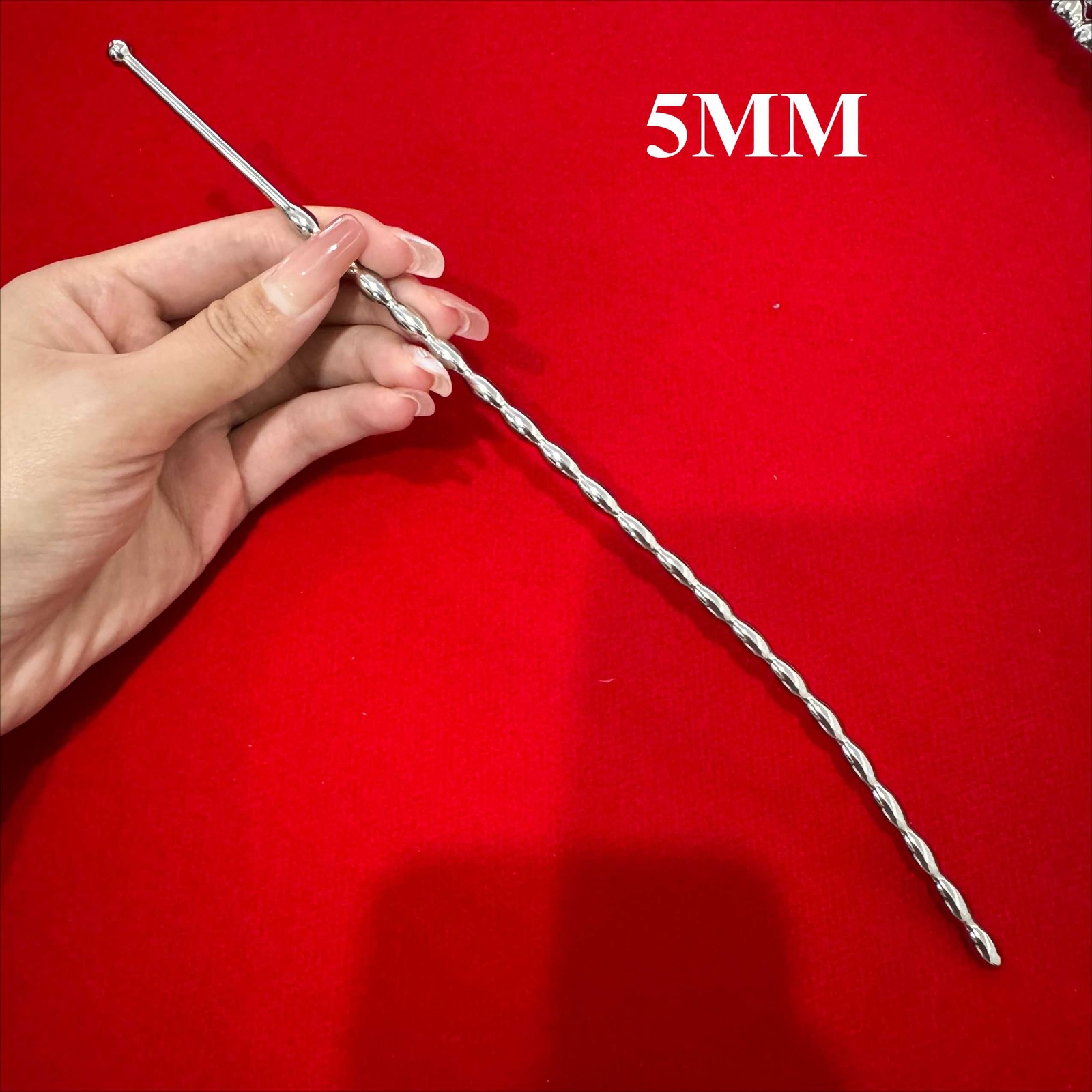 Stainless Steel Dilator Beads Penis Plug Stretcher Long Insert Sounding Rod Men