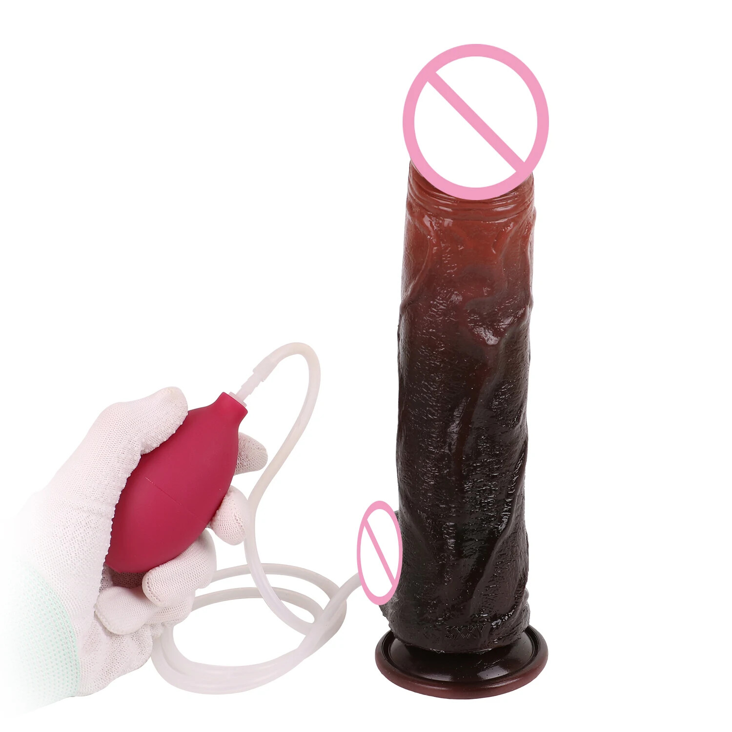Foreskin Silicone Ejaculation Realistic Dildo With Sucker Squirting Penis Sex
