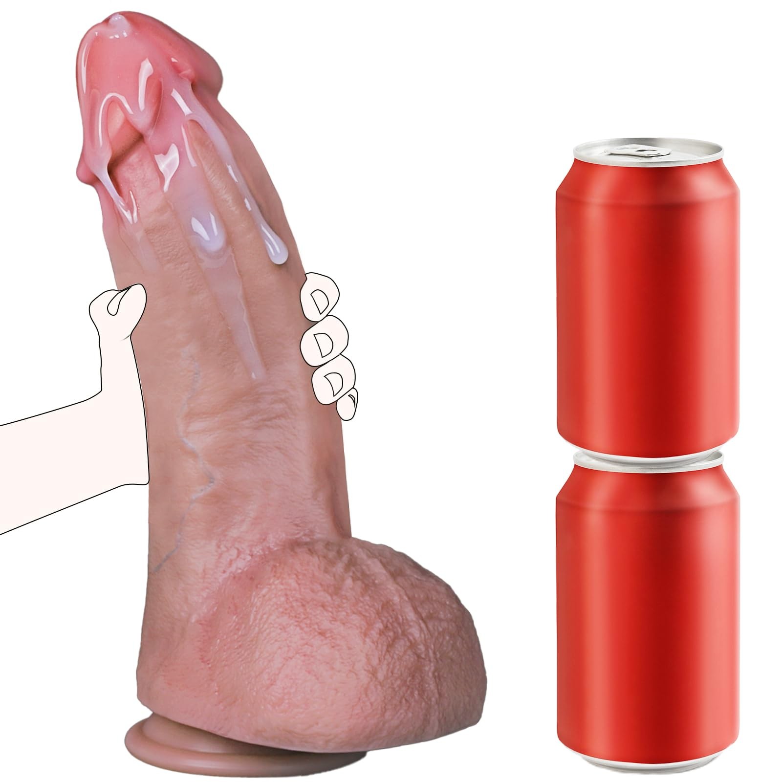 11.41 inch Huge Dildo Thick Dildo, 2.83” Diameter Big Anal Dildos Realistic …