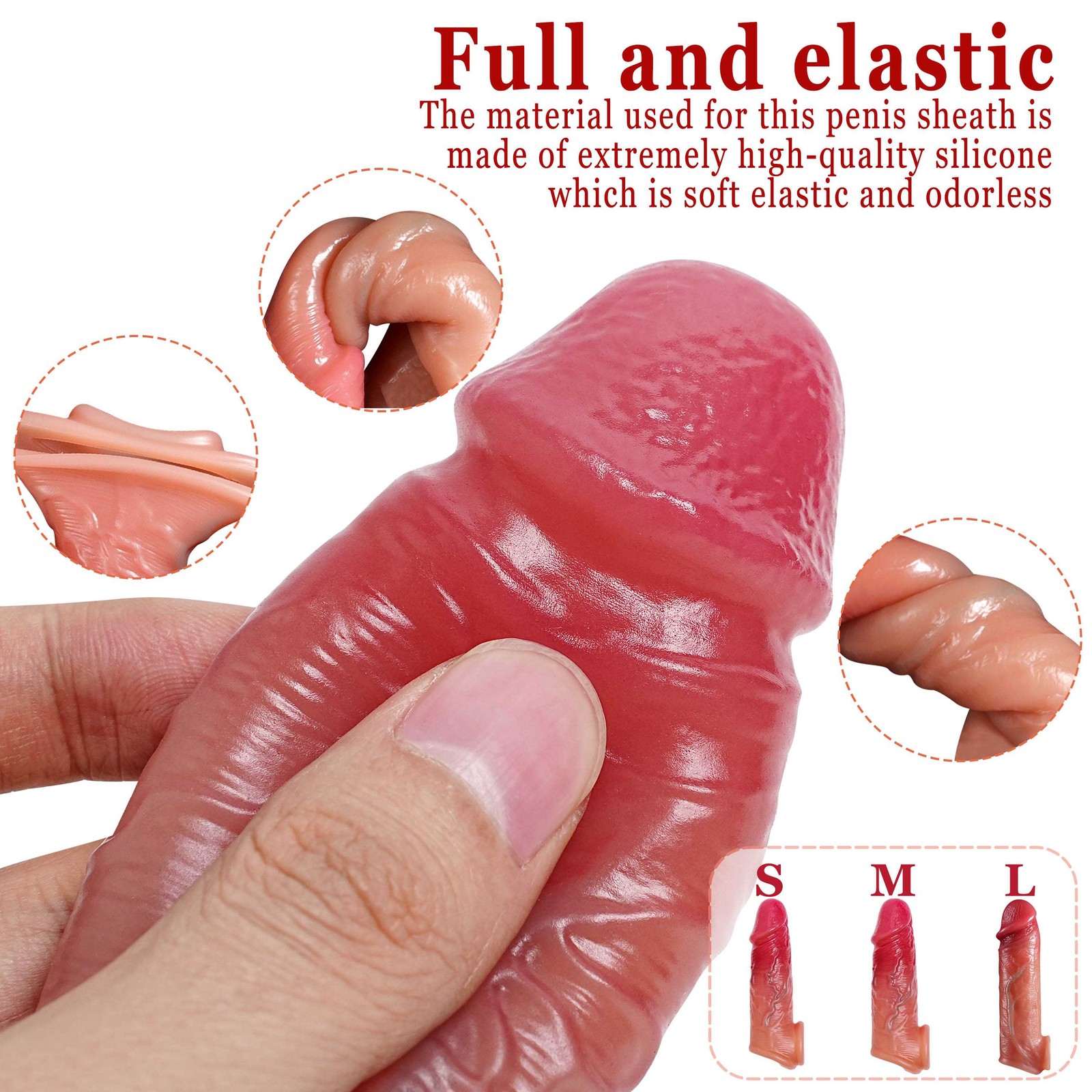 Penis-Extension-Extender-Sheath-Sleeve-Men Big-Male Cock-Girth-Enlarger-Enhancer