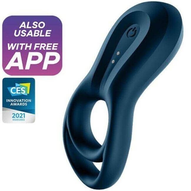 Satisfyer Epic Duo Ring Vibrator App – Blue