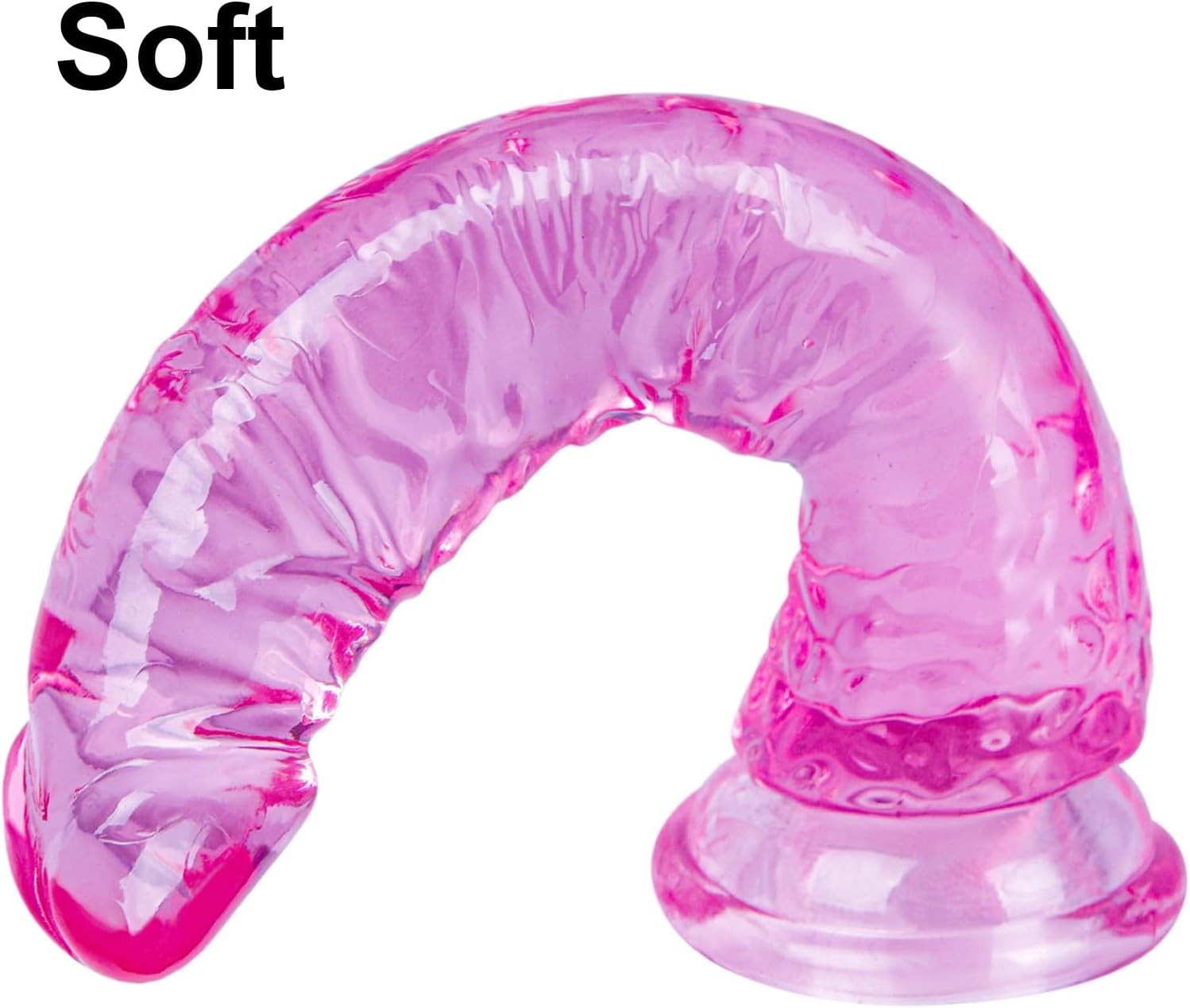 Pink Suction Cup Dildo 3 Sizes Kit (6.4”Small/7.4”Big/9.6”Large) Flexible TPE