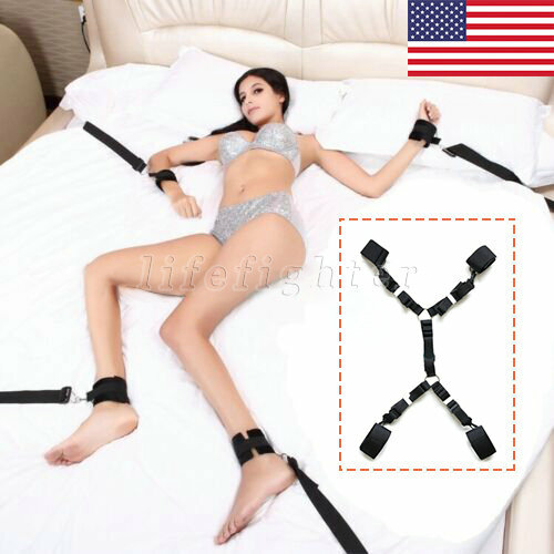 BDSM Bed Bondage Handcuffs Leg Cuffs Restraint Straps Sex Toys For Couples Women
