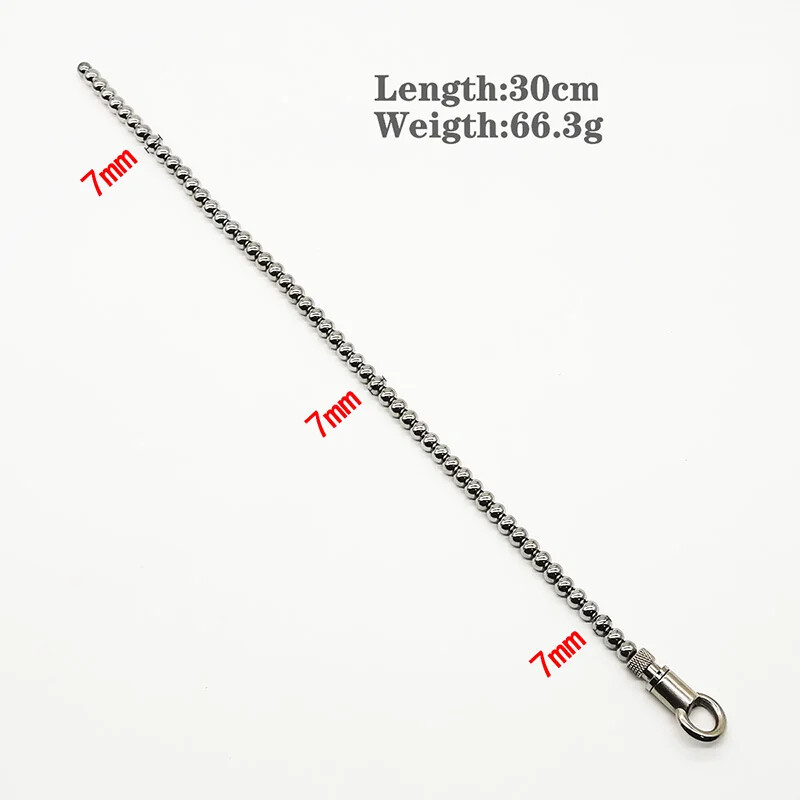 30/50cm Super Long Stainless Steel Smooth Beads ejaculation toy penis plug Sound