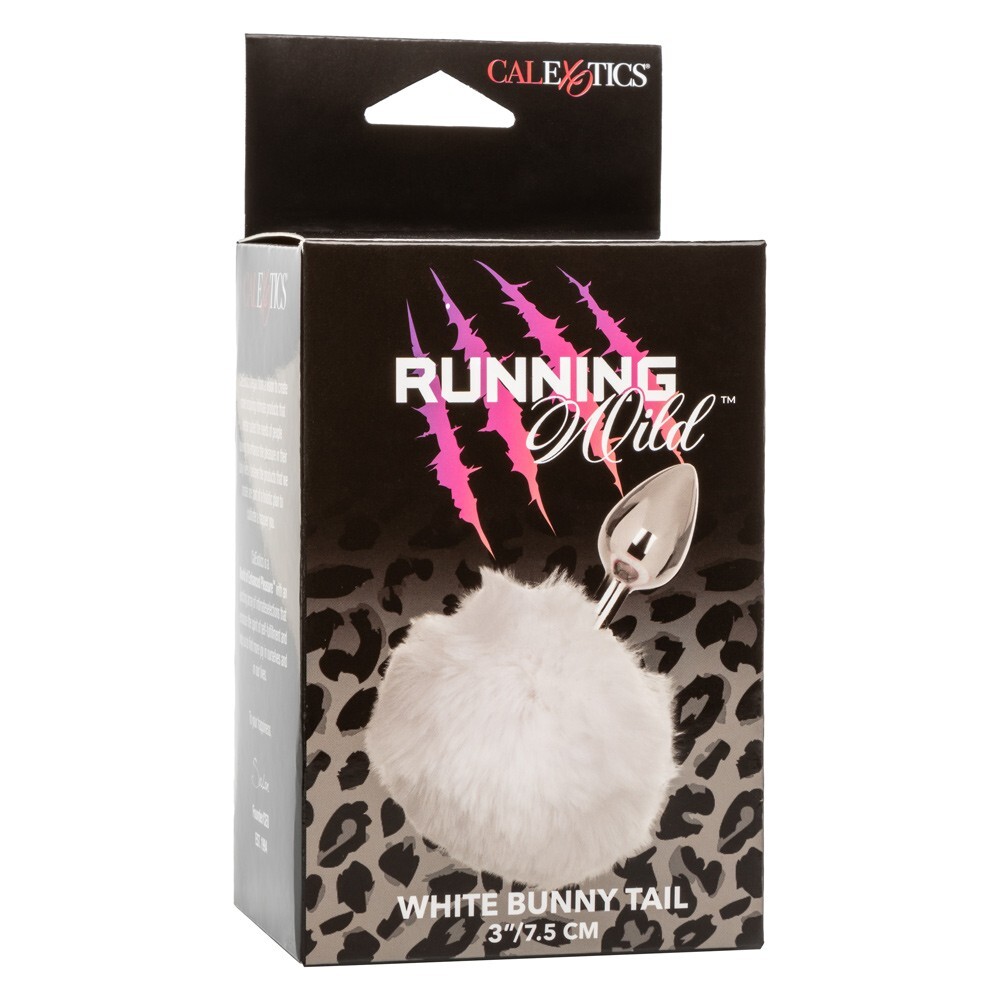 CalExotics Running Wild Bunny Tail Butt Plug White