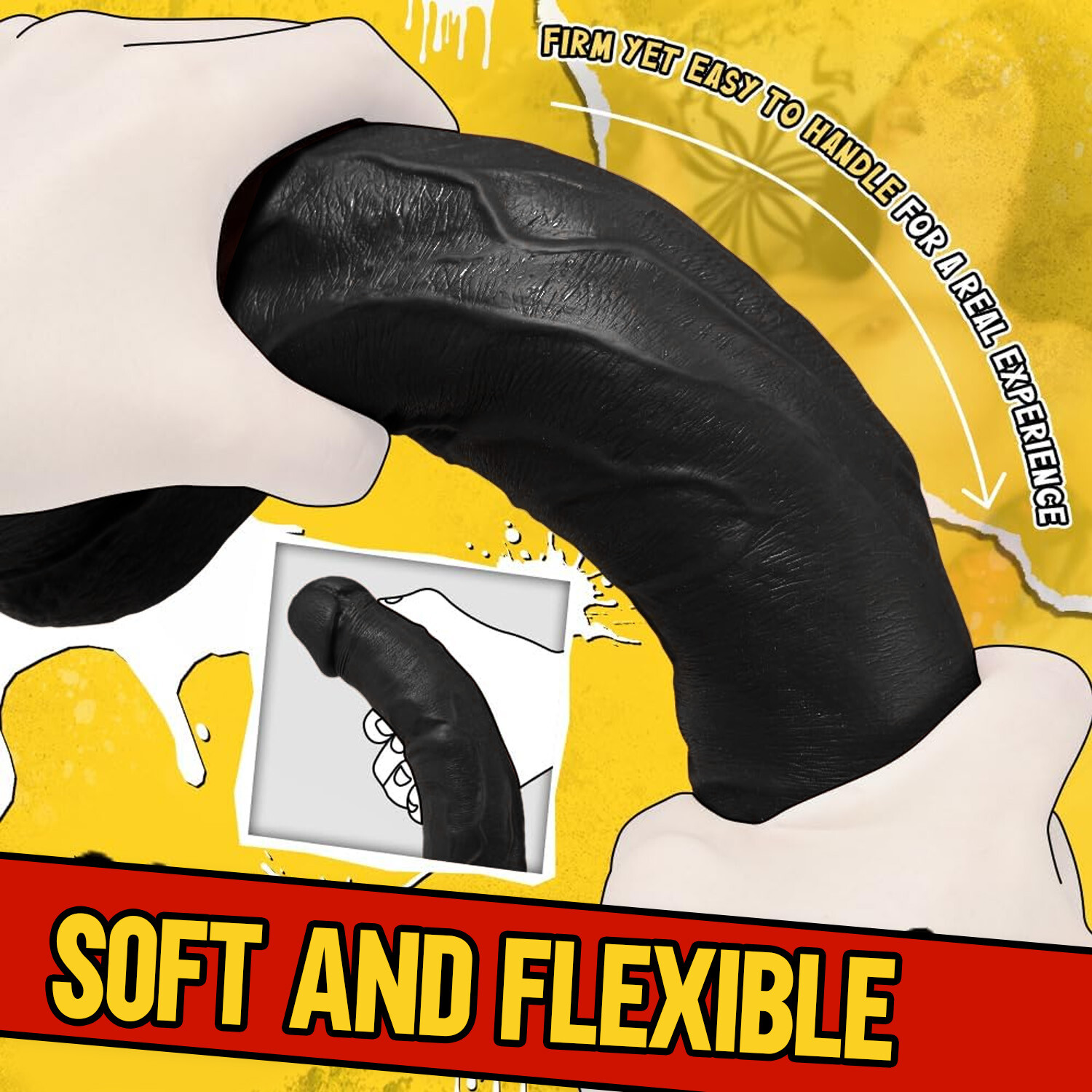 2.5inch Diameter Huge Big Dildo Suction Cup Realistic Penis Dong G-spot Sex Toy