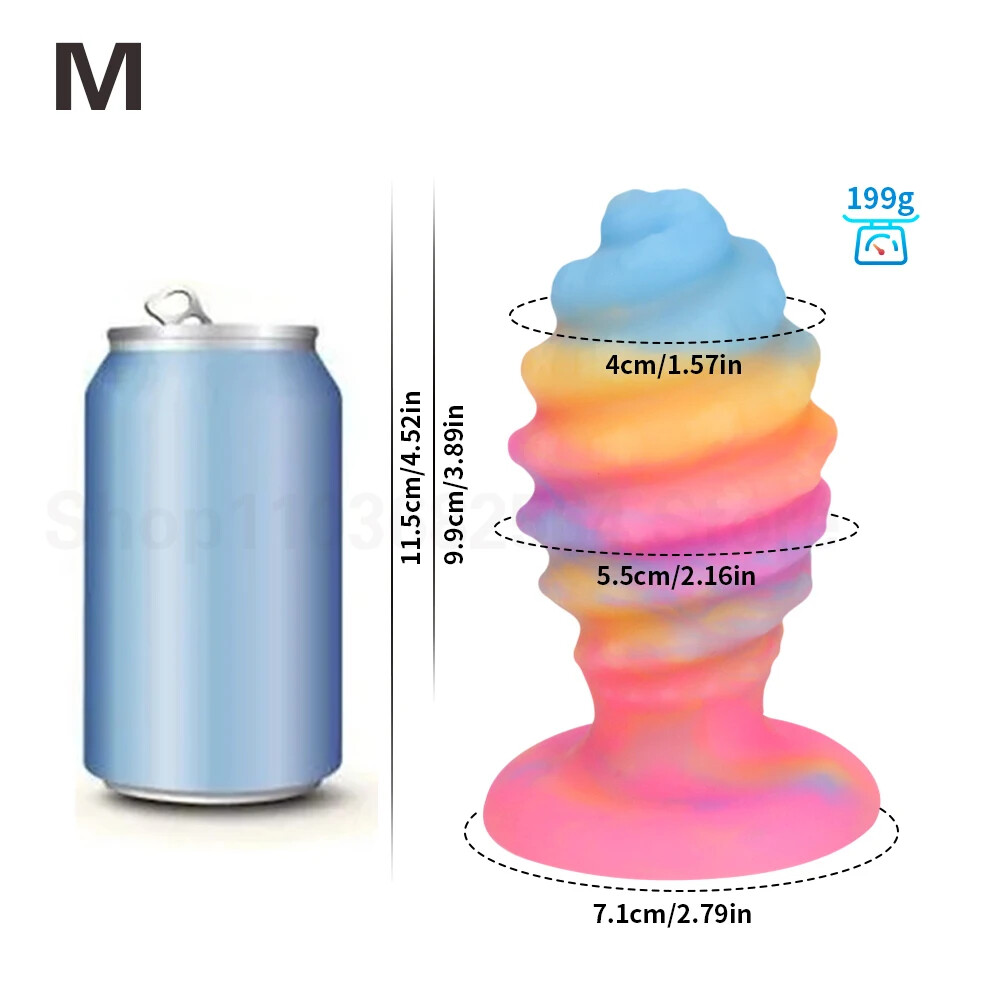 Huge Anal Plug Women Man Liquid Silicone Butt Plug Luminous Anal Dildos Fisting