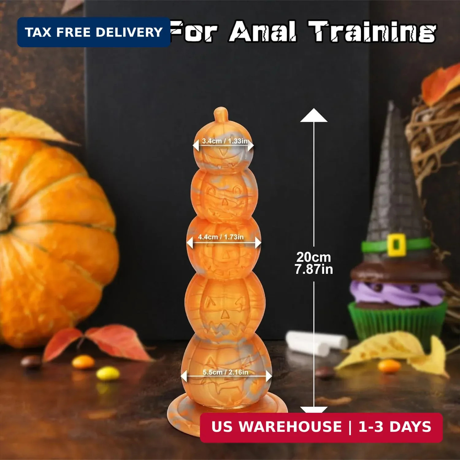 Fantasy Monster Dildo, Anal Dildos Anal Beads for Men, 7.87 Inch Silicone Knot D