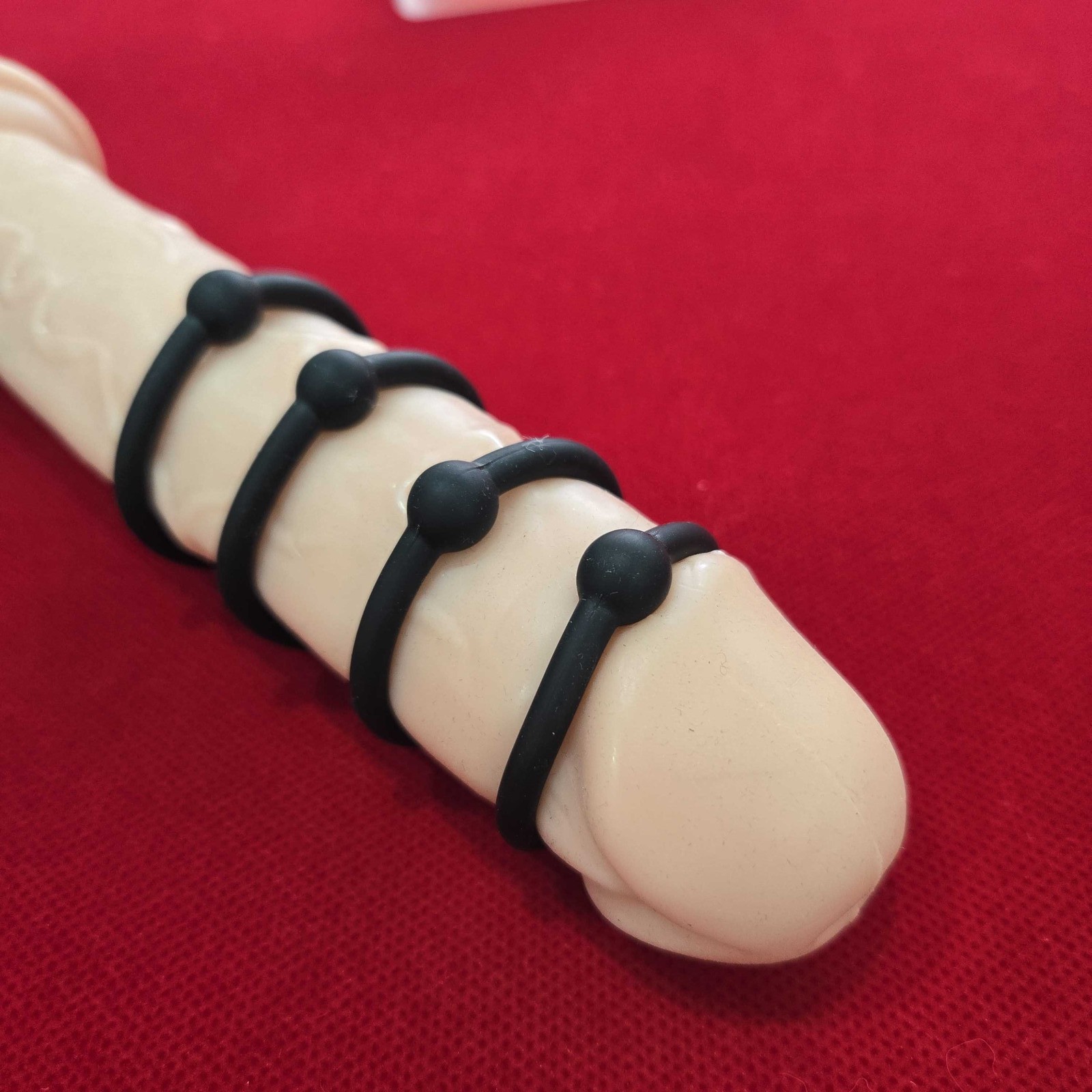 4Pcs Stretchy Cock Rings Enlarger Tight Firm Stay Hard Penis Erection Sex Toy