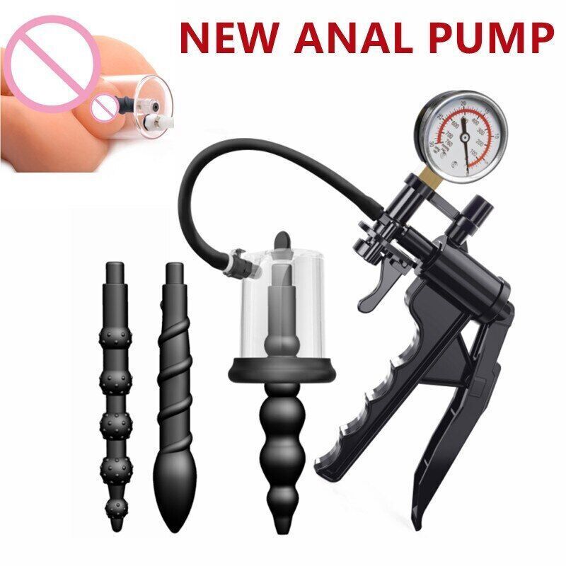 Pressure Gage Sucking Anal Pump Cylinder with Stimulator Shaft Rosebud Pump