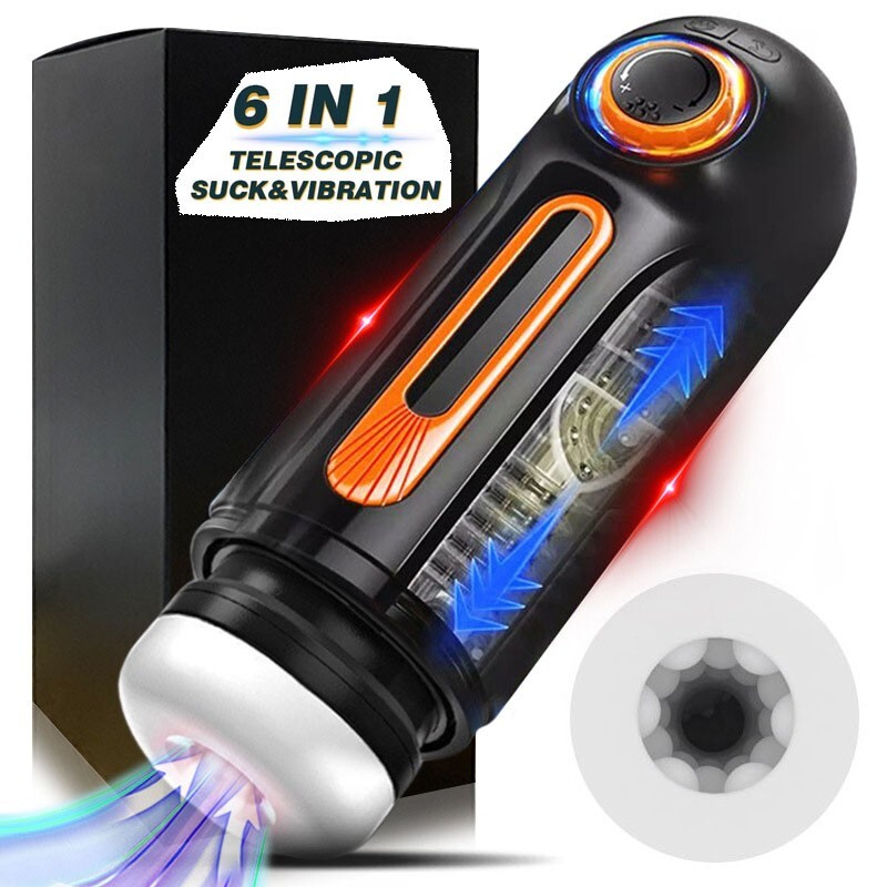 Male Masturbaters Automatic Handsfree Sucking Telescopic Cup Stroker Men Sex Toy