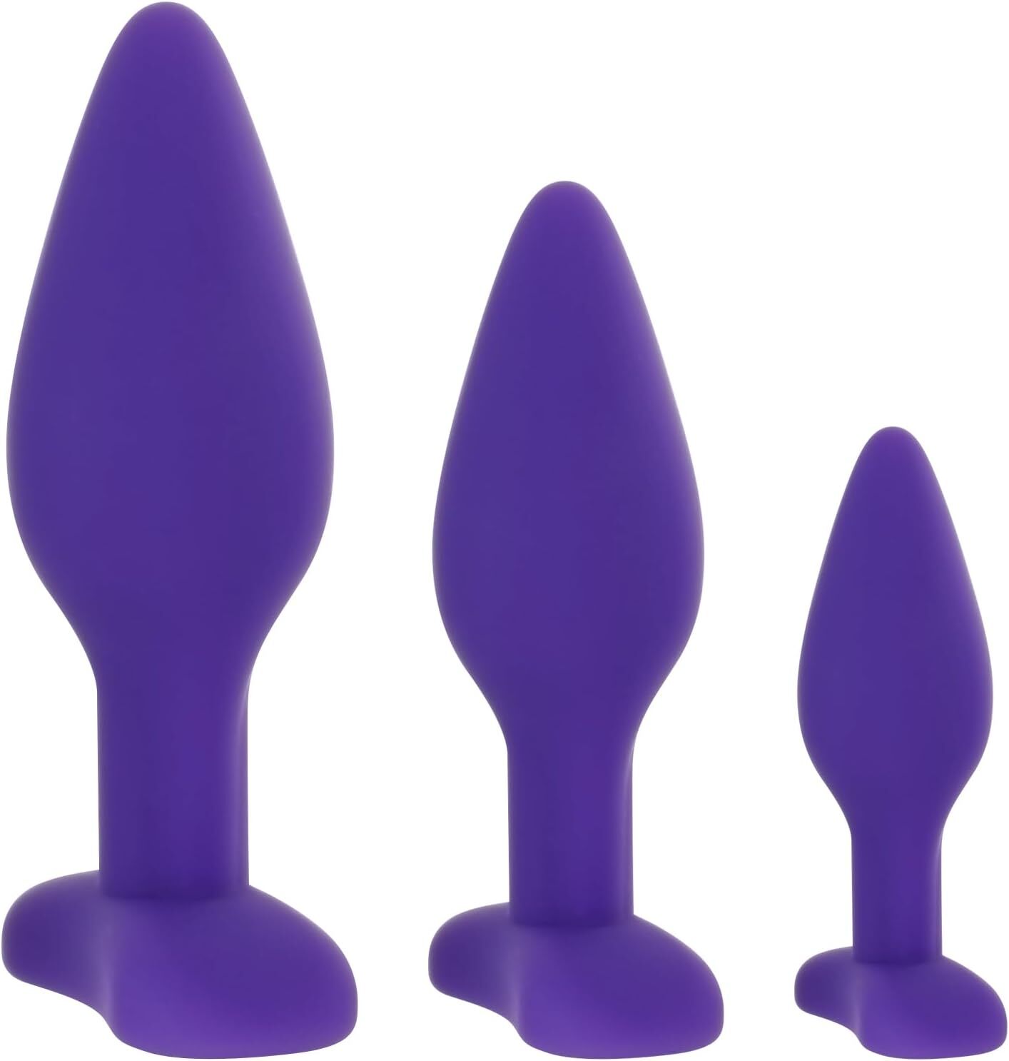 Anal Plug Training Sets, 3x Silicone Butt Plugs Trainer Kit Sex Toys – Purple