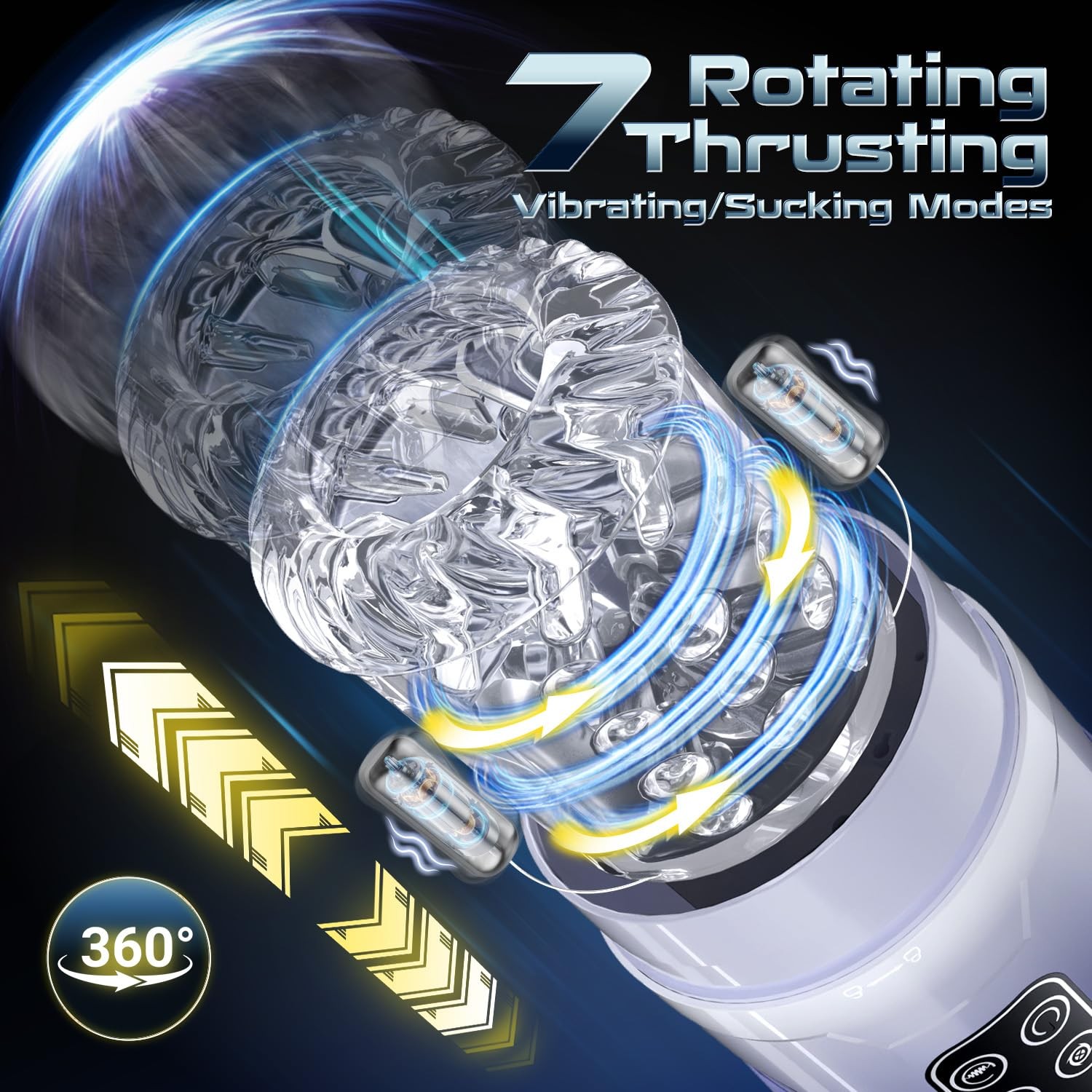 Automatic Male Masturbator with free matching of multiple modes7 Licking Vibr…