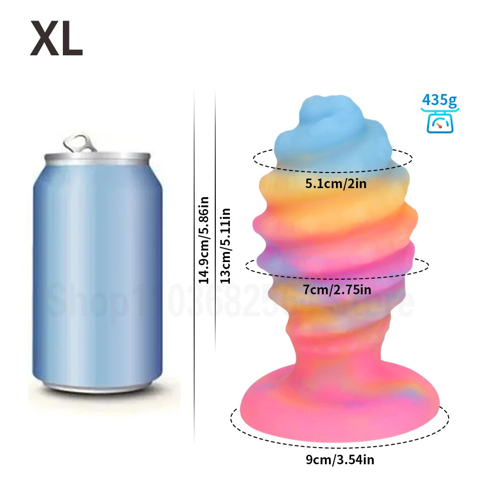 Huge Anal Plug Women Man Liquid Silicone Butt Plug Luminous Anal Dildos Fisting