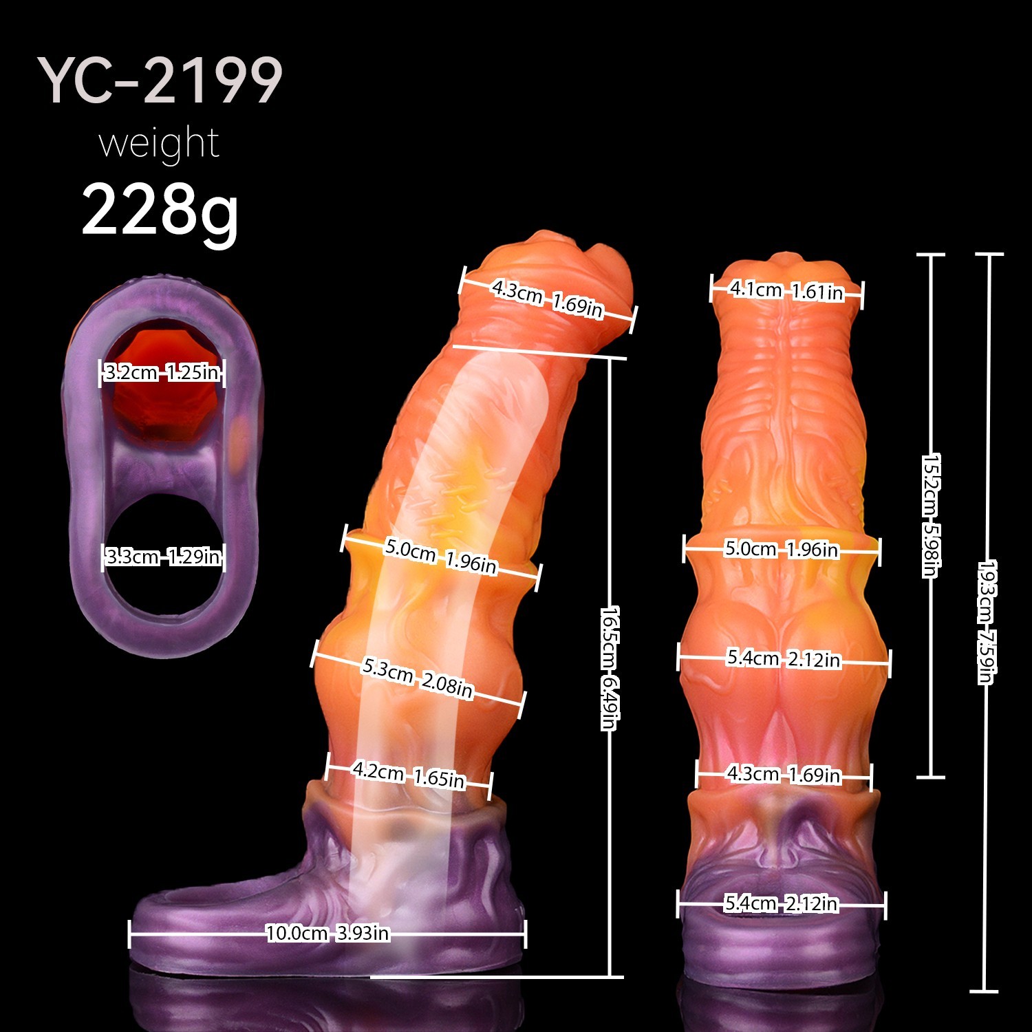 Fantasy Silicone Male Textured Knot Cock Sleeve Girth Enlarger Extender For Men