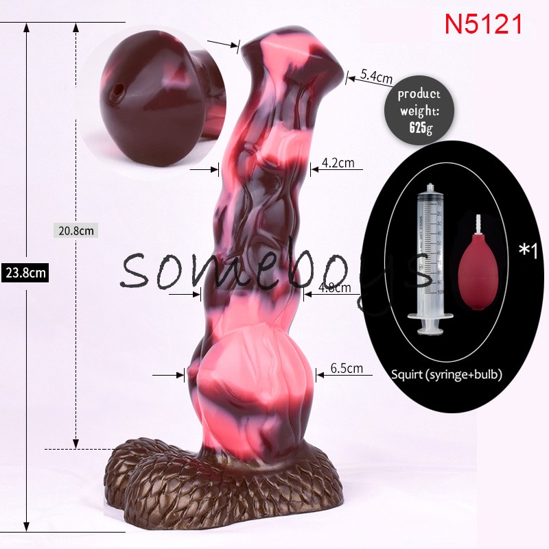 Silicone Long Squirting Dildo with Sucker Big Thick Anal Dildo Ejaculation Penis