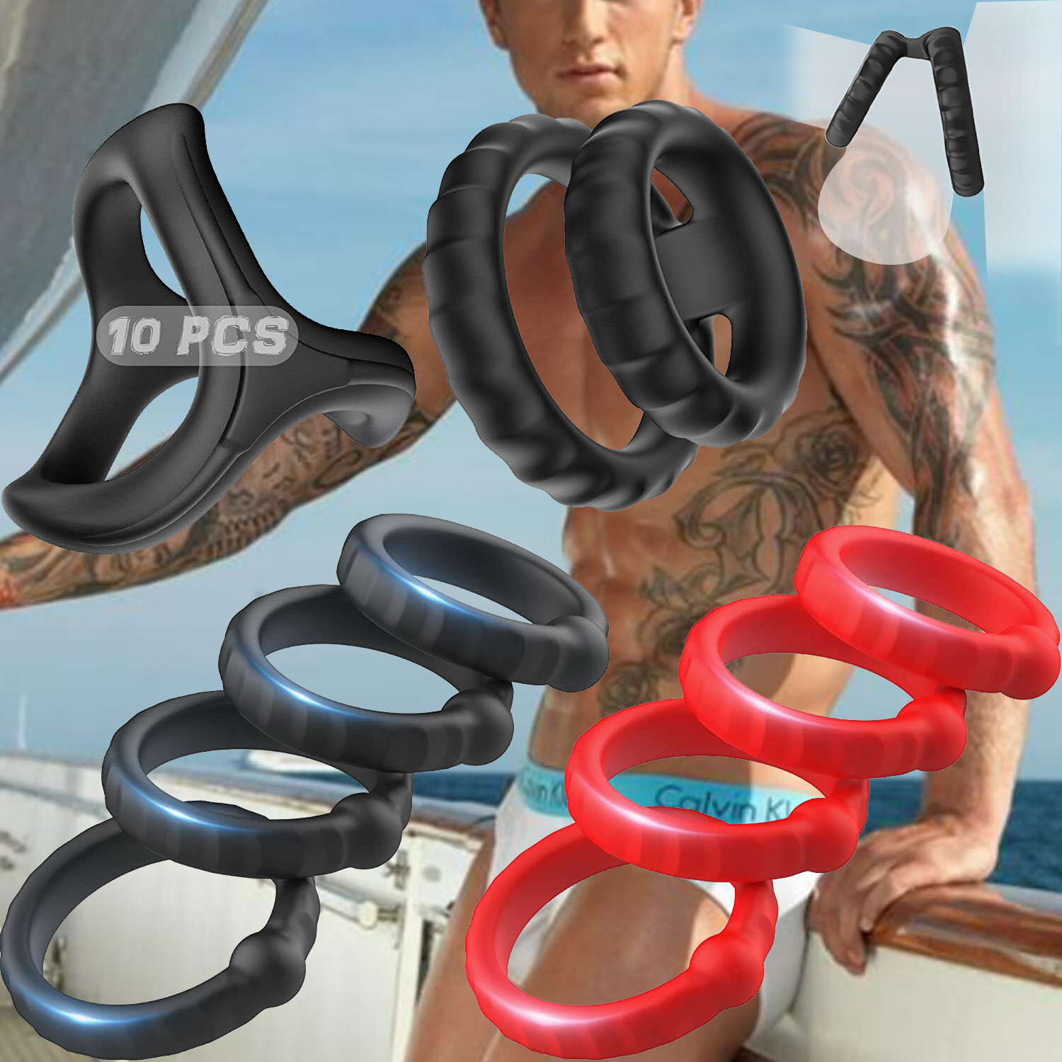 10PCS-Cock-Ring-Set-Erection-Soft-Stretchy-Penis-Rings-Silicone-Sex-Toys-For-Men