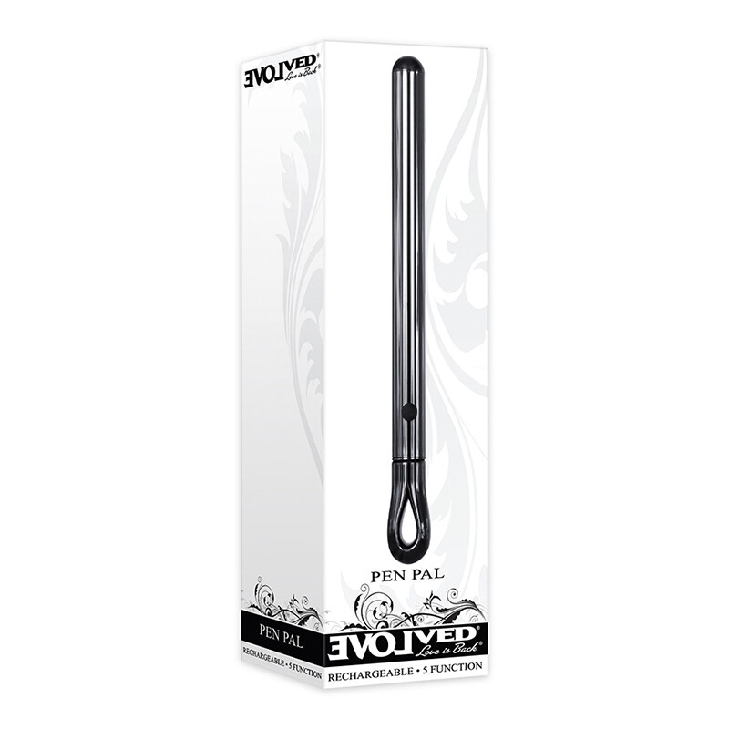 Evolved Pen Pal Thin Metal Vibe Vibrator Discreet Sex Toy USB Rechargeable