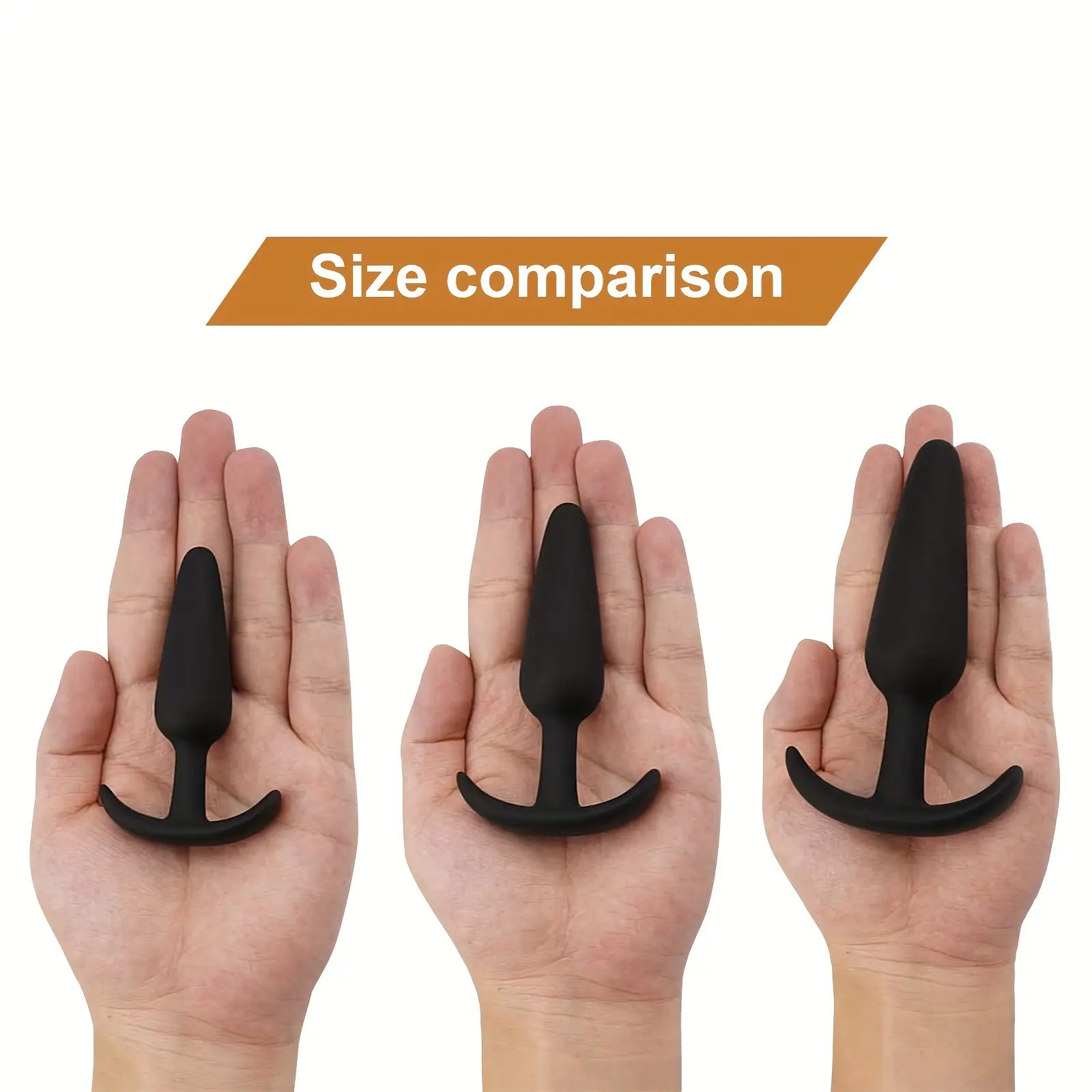 3 Piece Silicone Anal Training Starter Kits Beginner Anal Trainer Butt Plug Set
