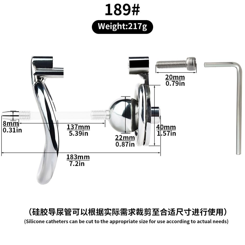 Flat Chastity Device Stainless Steel Cock Cage Negative Lock With Allen key FRRK