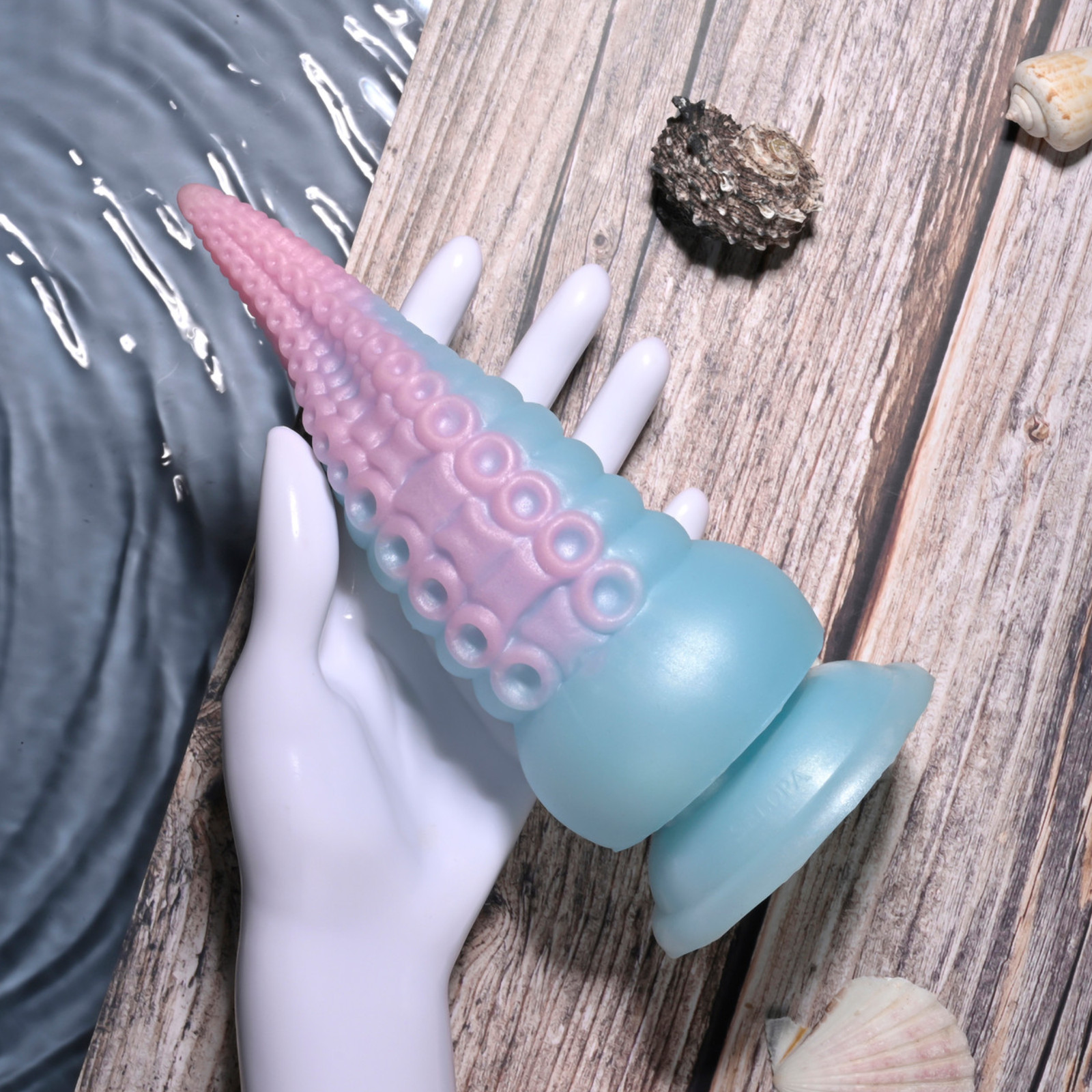 Suction Cup Base Flexible Tentacle Dildo Vibrating Rechargeable Multi Speed Toy