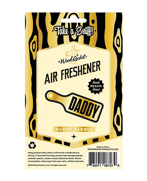 Wood Rocket Daddy Paddle Air Freshener – Peach