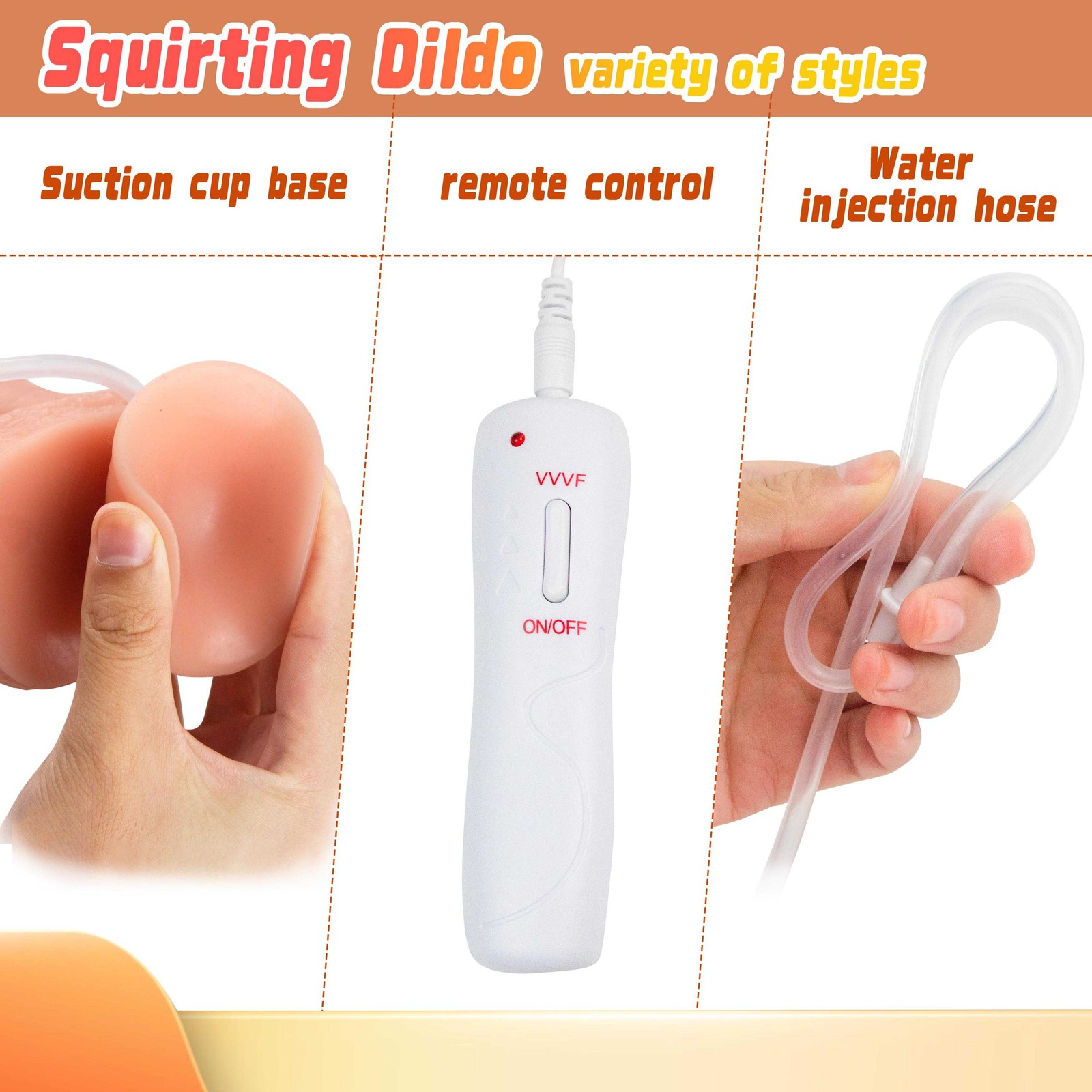 Realistic G-Spot Squirting Dildo Ejaculating Powerful Suction Cup Adult Toys US
