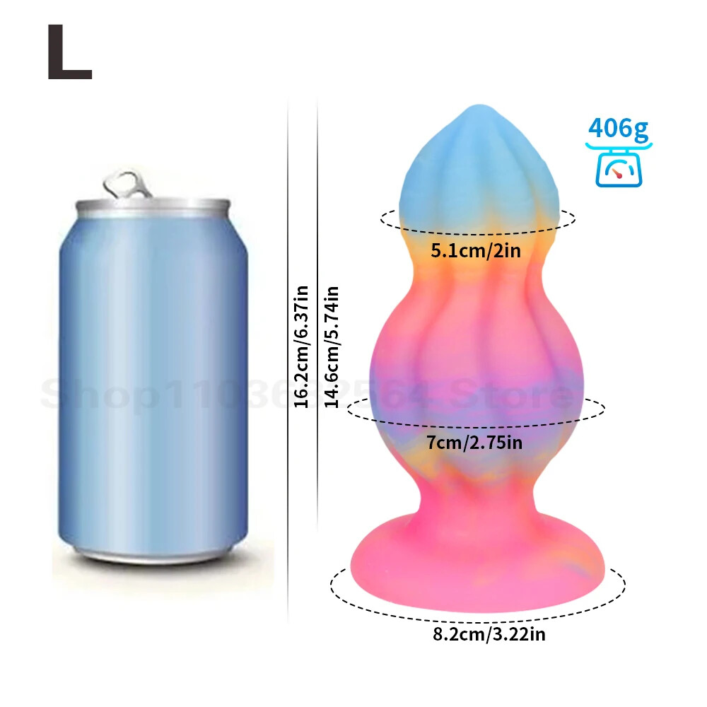 Huge Anal Plug Women Man Liquid Silicone Butt Plug Luminous Anal Dildos Fisting