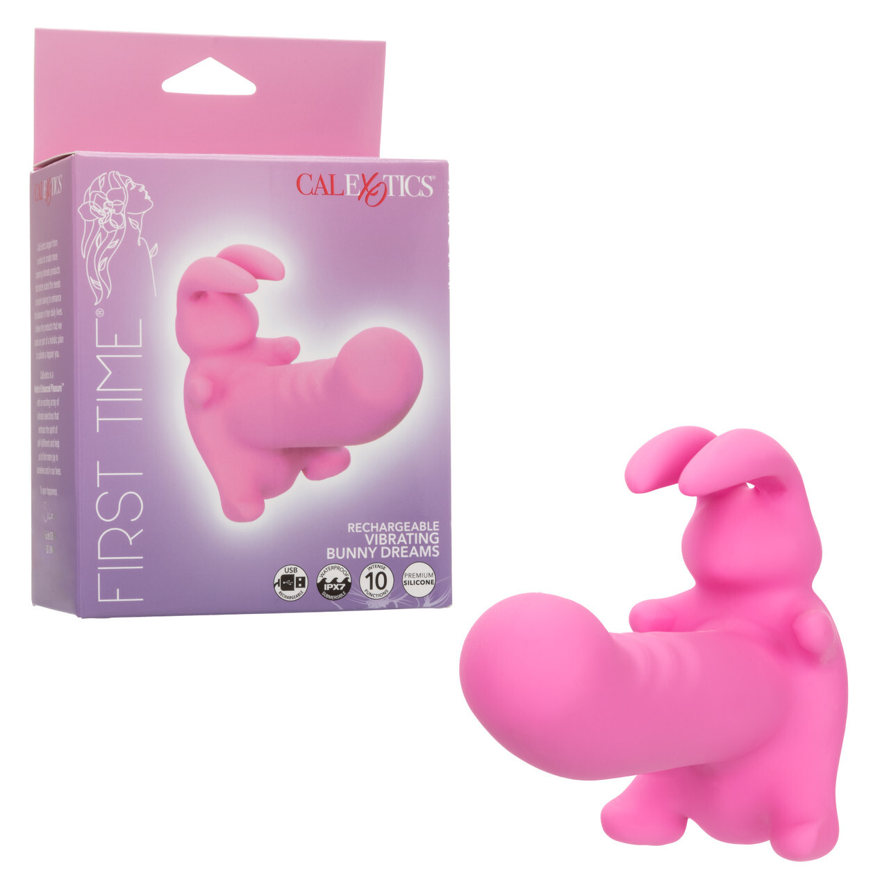 Beginner Rechargeable Vibrating Bunny Dreams G-spot Clitoral Vibrator Dildo