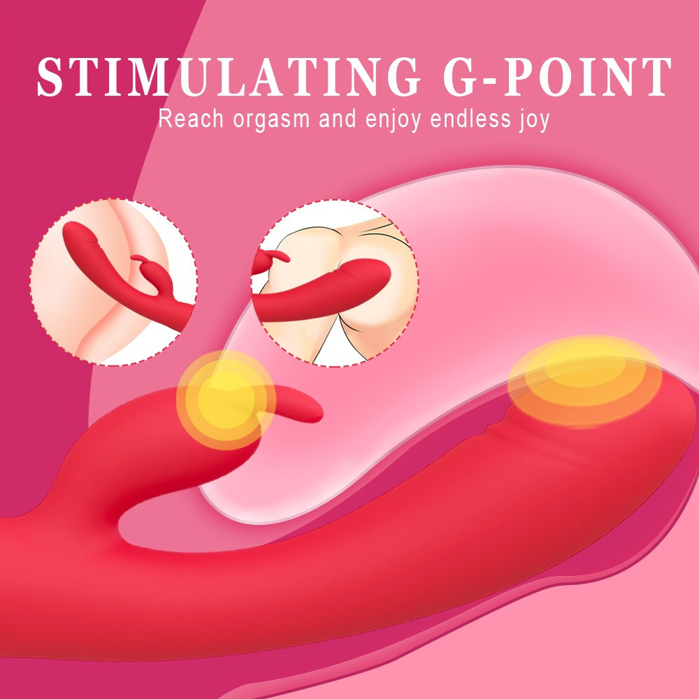 Heating Rabbit Vibrator Dildo Plug G-spot Butt Anal Massager Sex Toys for Women