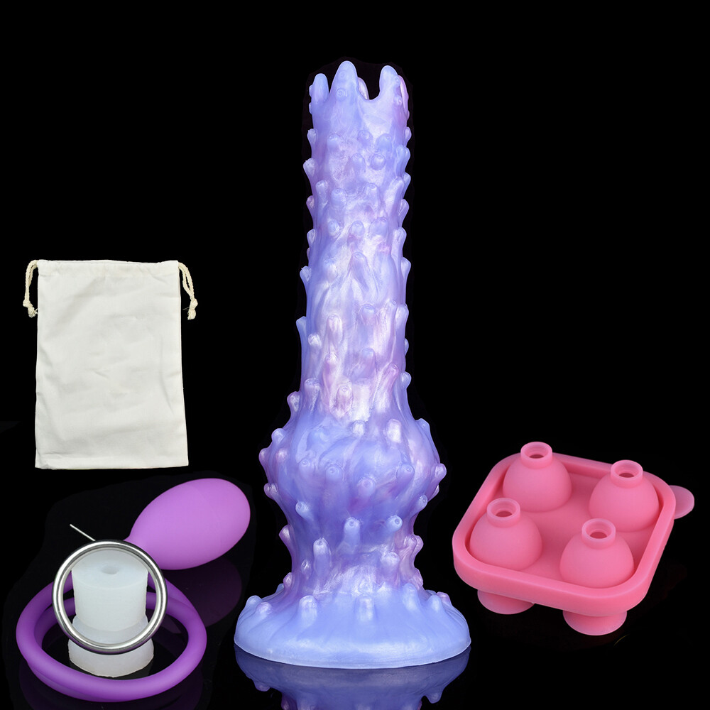 Silicone Anal Pneumatic Ovipositor Dildo With Diy Gelatin Eggs Butt Plug Sex Toy