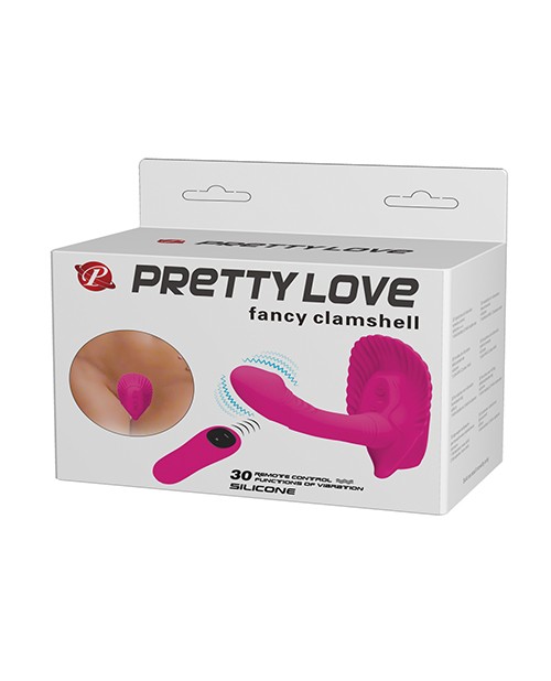 Pretty Love Fancy Remote Control Clamshell Vibrator – Fuchsia