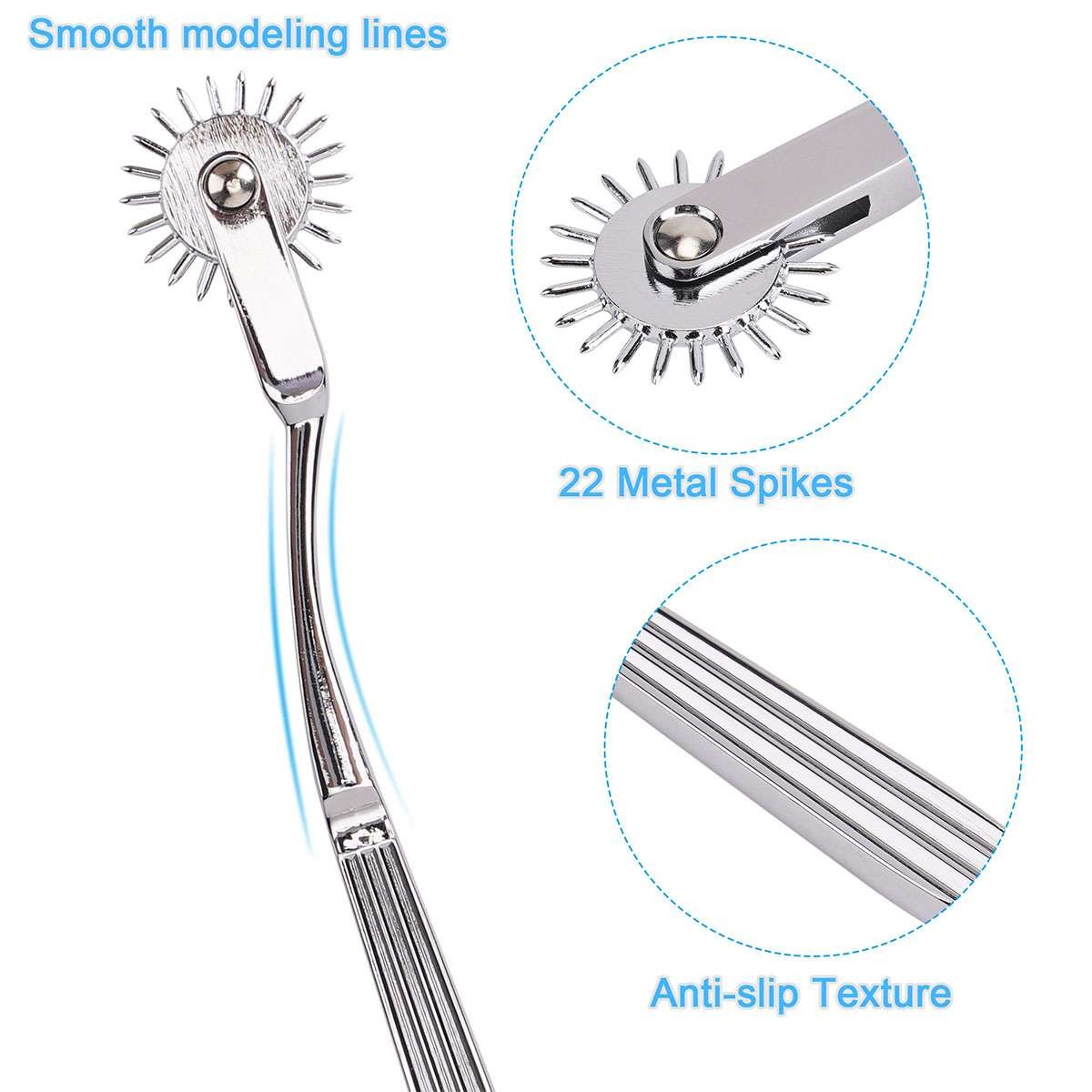 Stainless Steel Wheel BDSM Sex Roller Breast Spikes Fetish Tongue Games Sex Toys