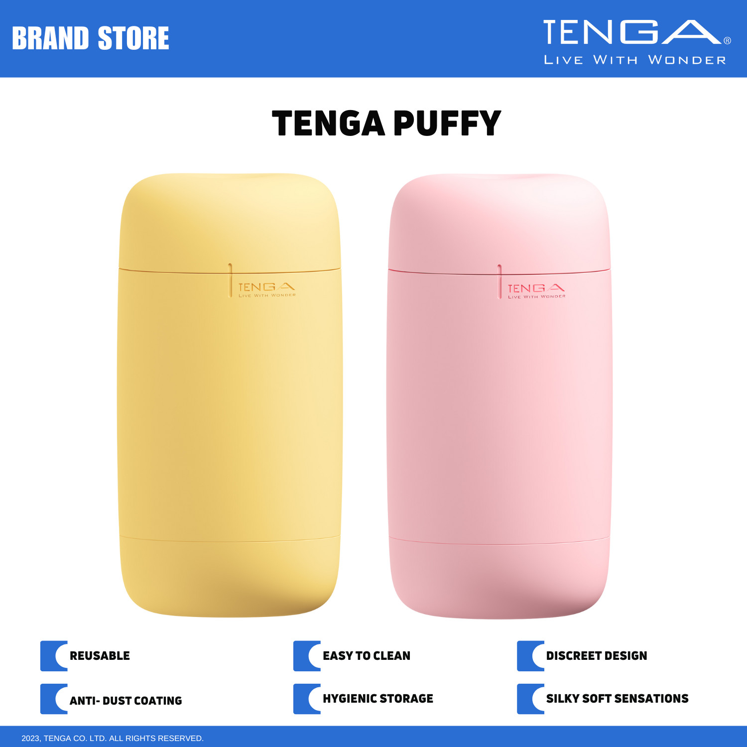 TENGA Puffy Soft Touch Male Reusable Masturbator/ Stroker NIB NWT