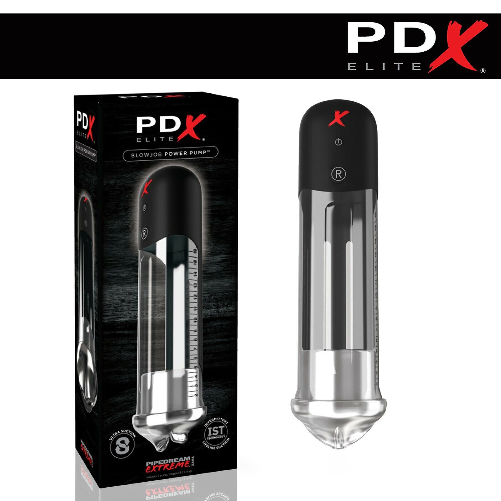 PDX Blowjob Power Pump Masturbator Men’s Oral Ratio Automatic Pump