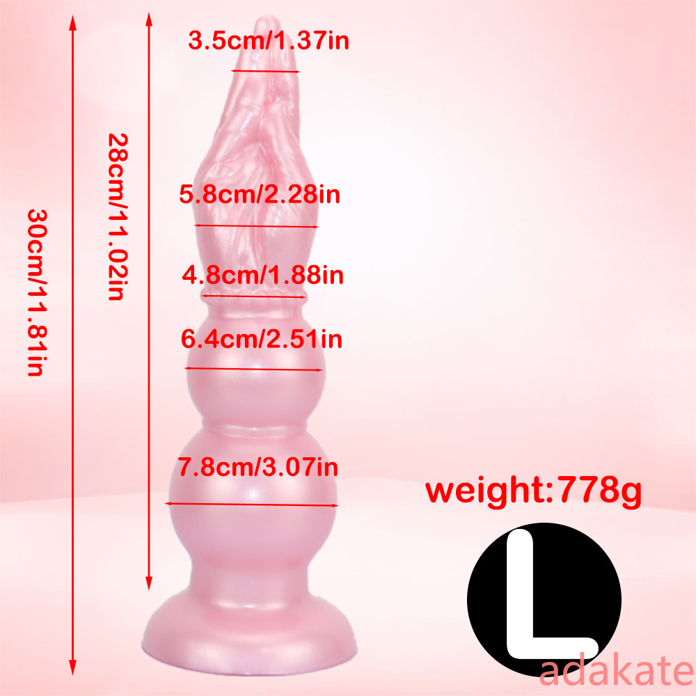3 Size Anal Butt Plug Hand Dildo Dilator Fist Sucker Vaginal Anus Masturbation