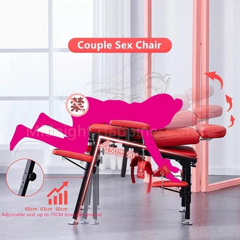 Sex Furniture Erotic Love Chair Sex Slave BDSM Bondage Handcuffs Sex Toys