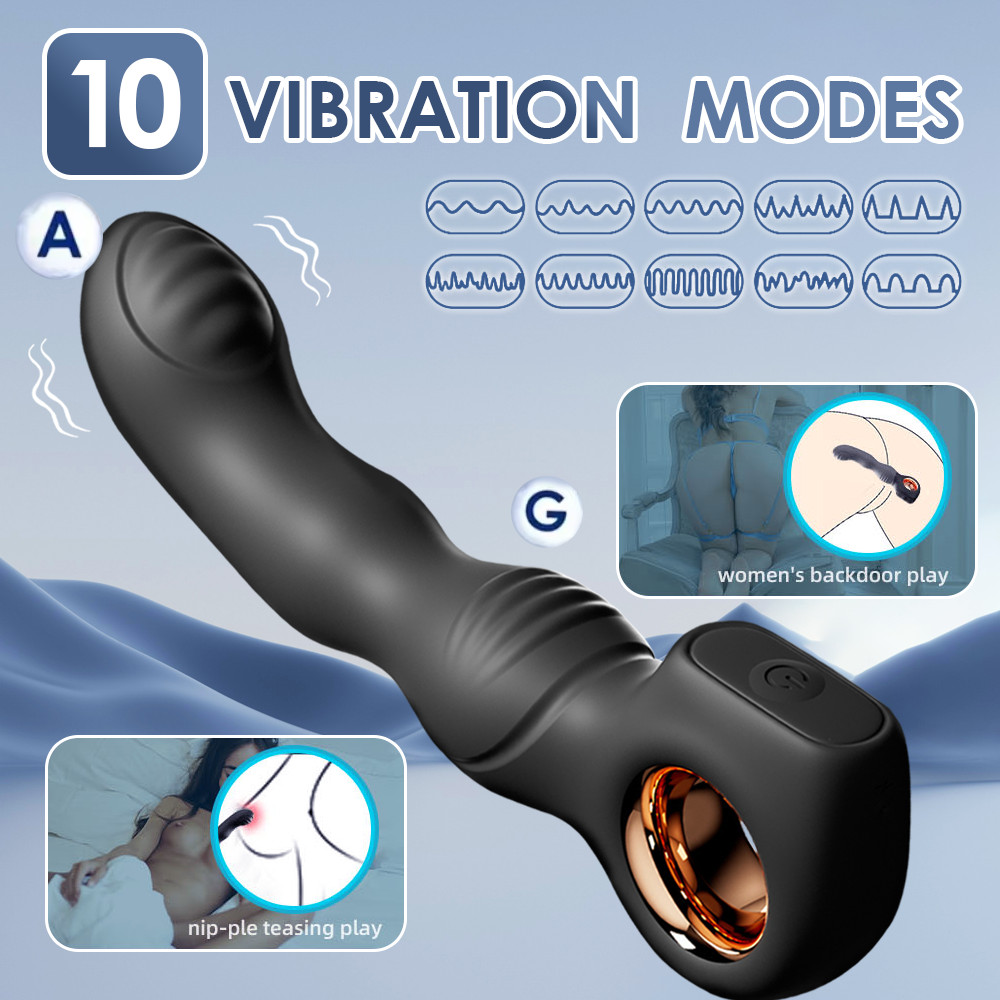 Prostate Massager Finger Vibrator Butt Plug Dildo Anal Sex Toys For Men Women