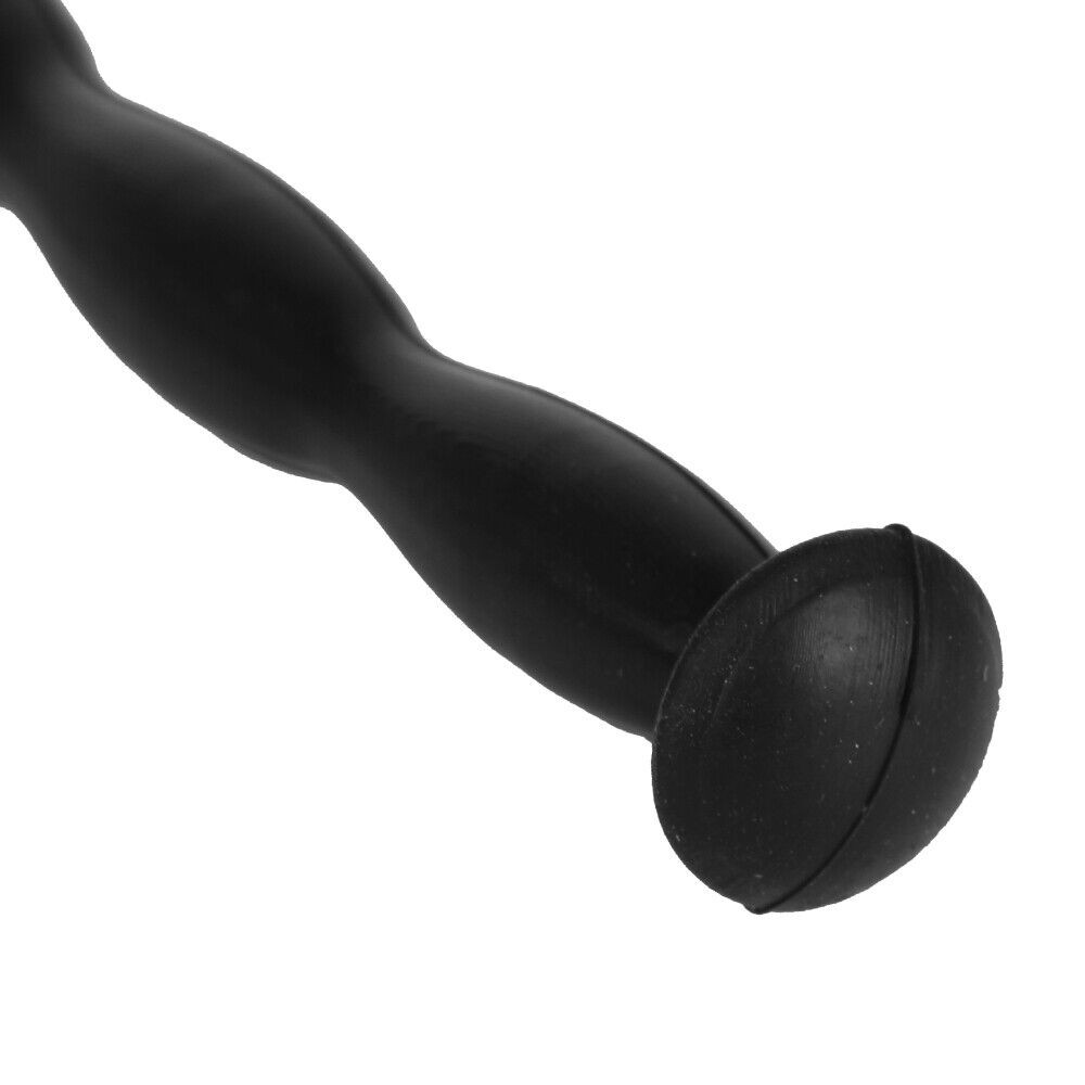 3-10mm Ribbed Silicone Urethral Sounding Dilator Penis Plug/ Rod for Men Bondage