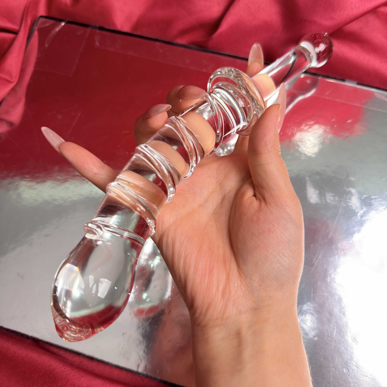 Glass Dildo Men Gay Anal Butt Plug Women Vagina G-Spot Stimulator Adult Sex Toy