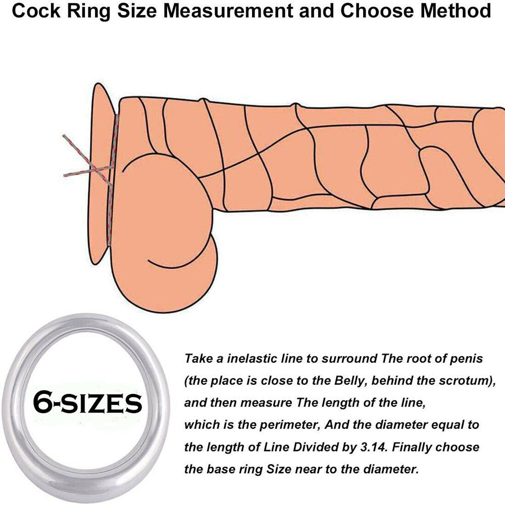Thick Curved Stainless Steel cock Ring Penis Enlarger Erection Stay-Hard sex USA